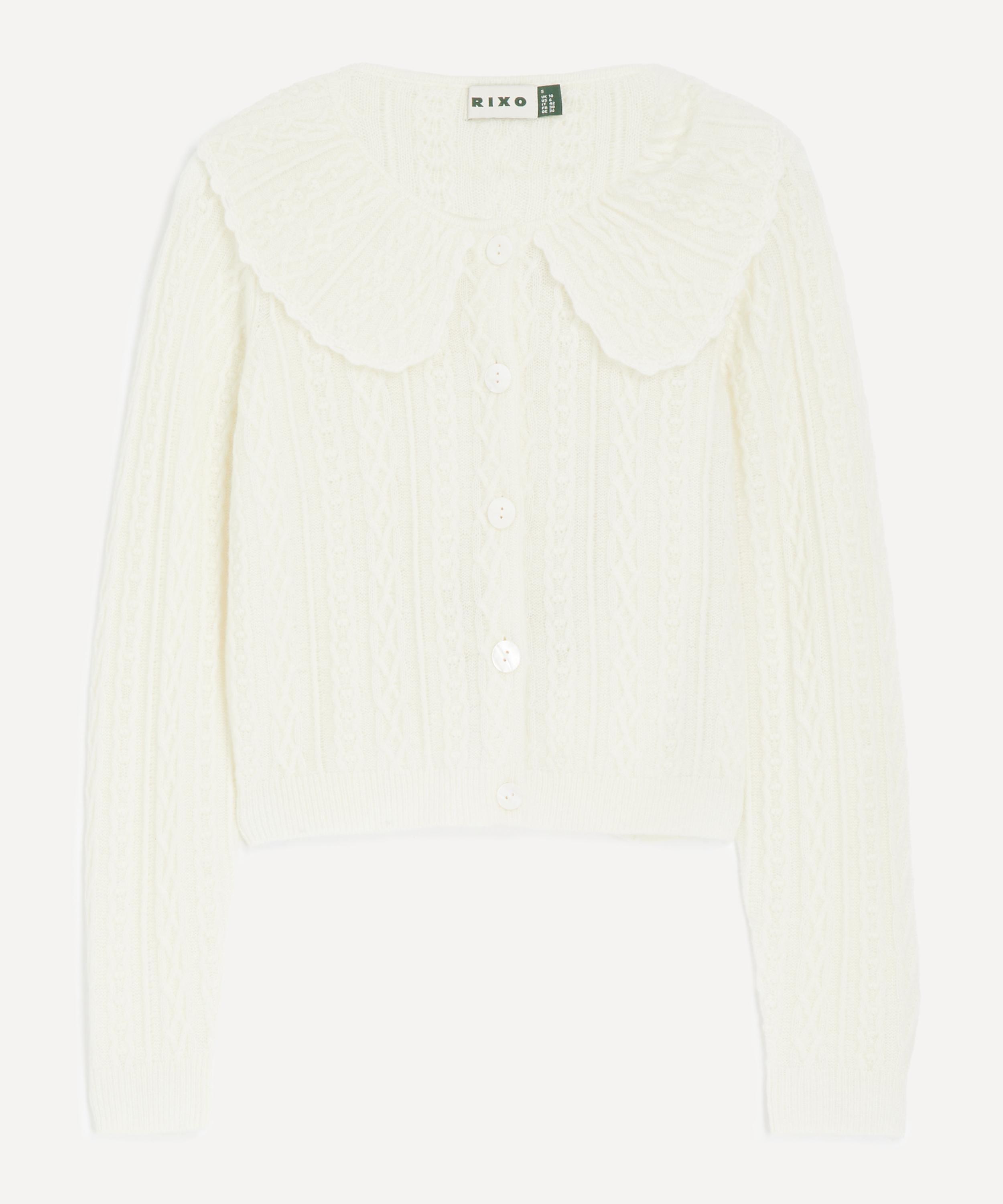 Rixo London Rixo Women's Jelena Cream Wool-blend Cardigan In Multi