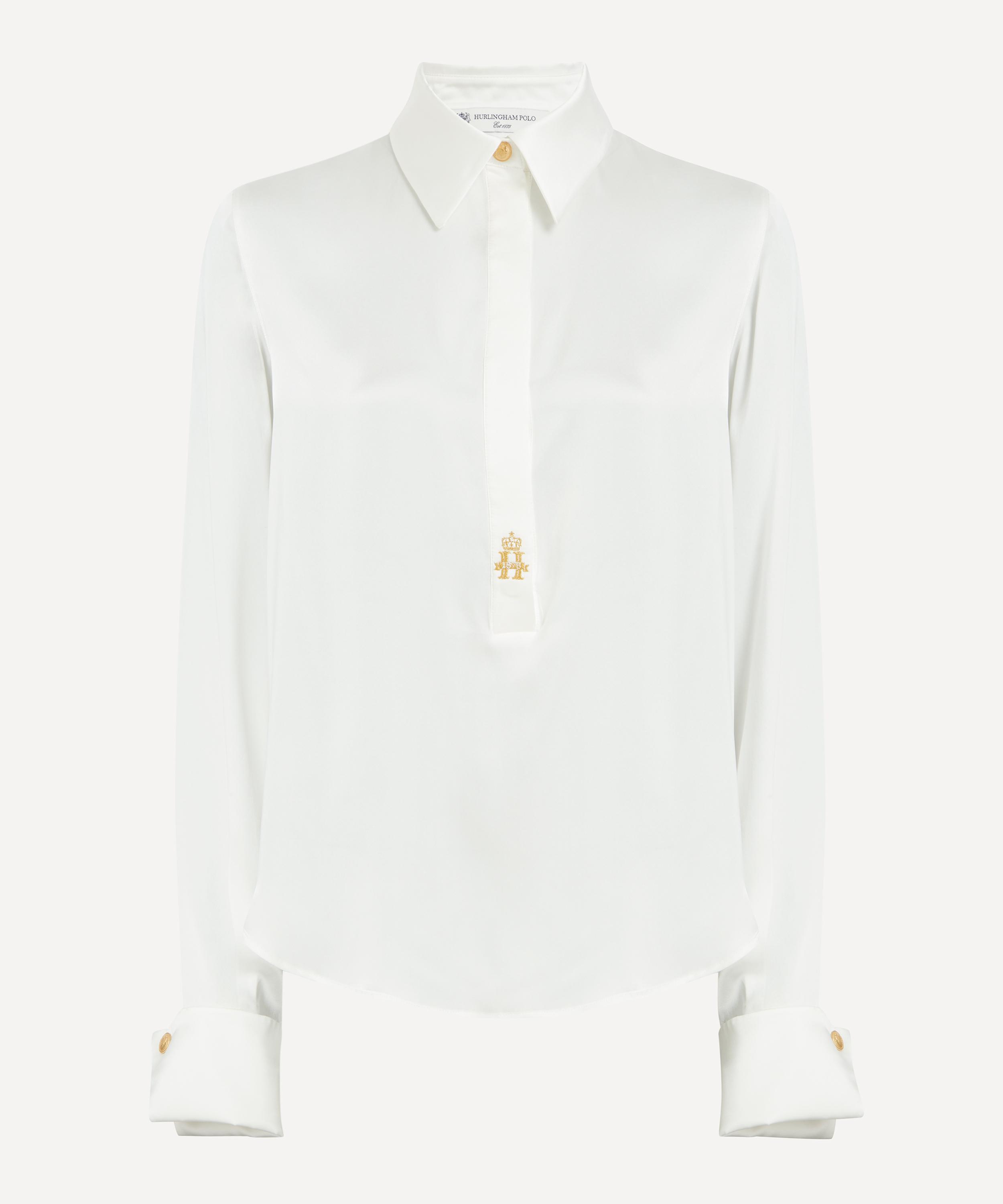 Hurlingham Polo Women's Lily Silk Shirt In White