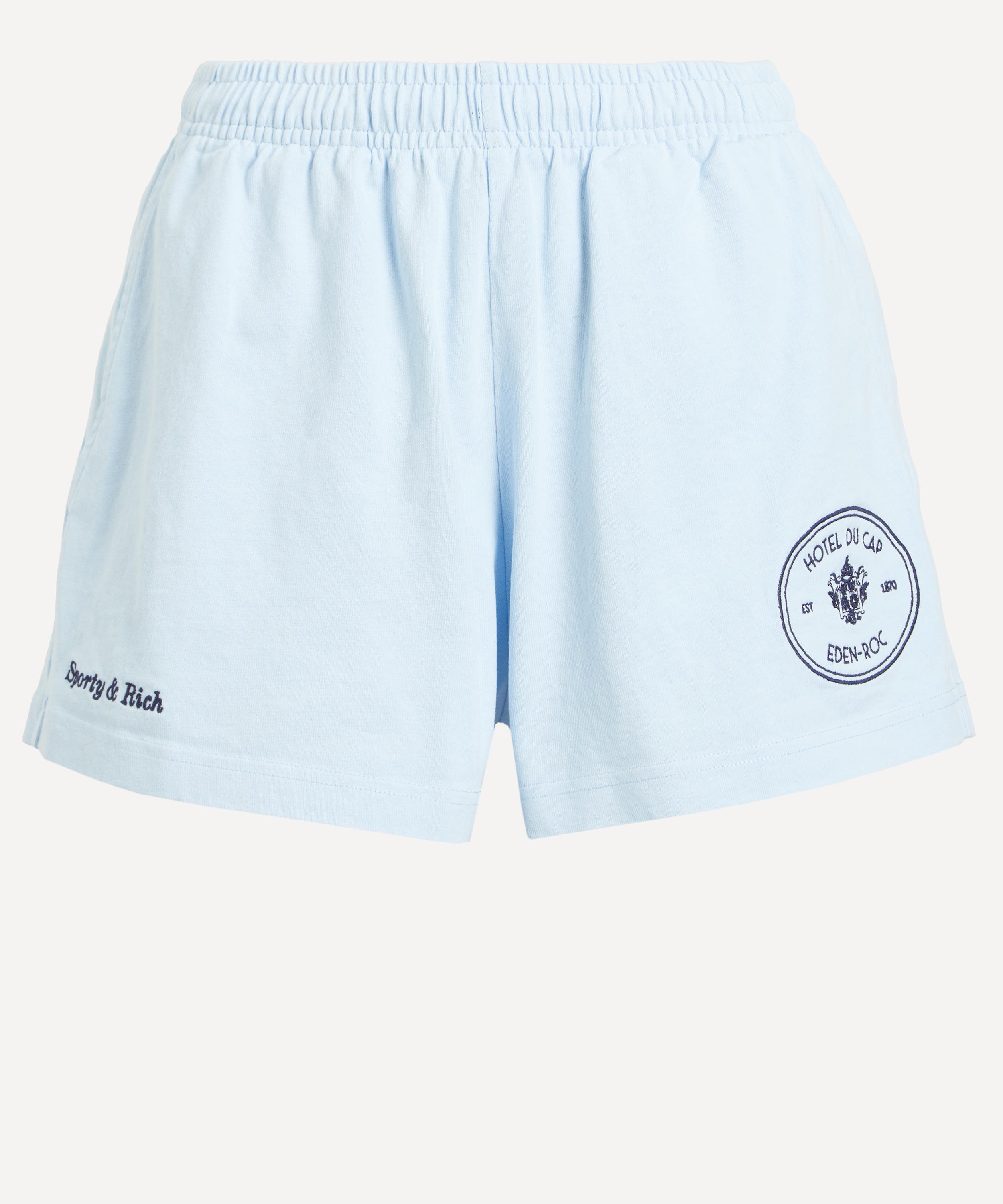 Sporty And Rich Sporty & Rich Women's Eden Crest Disco Shorts In Blue