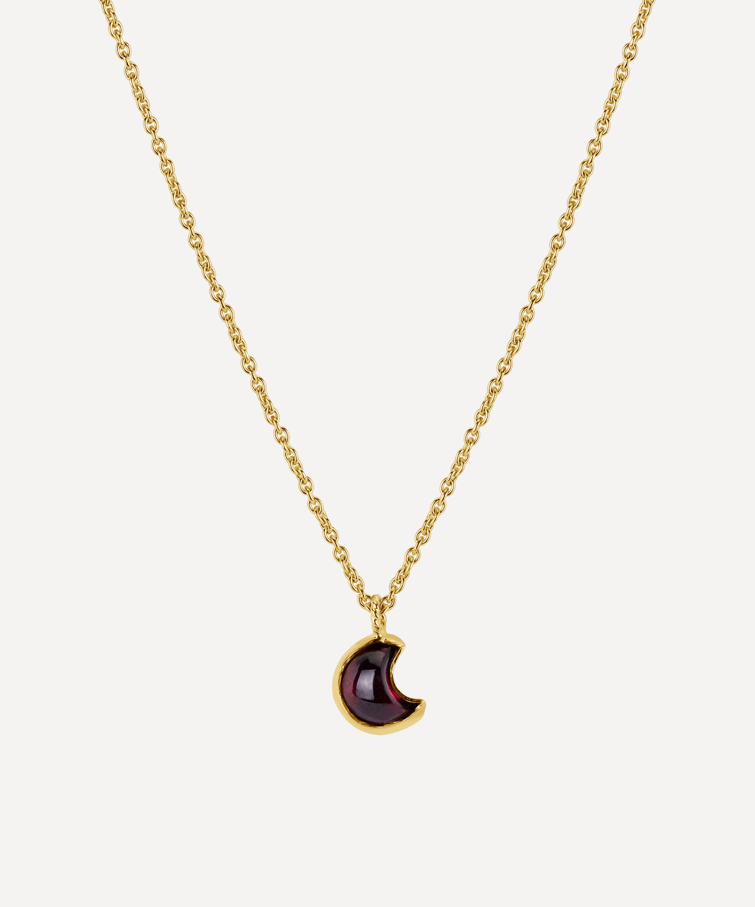 Grainne Morton 18ct Gold-plated Moon Pendant Necklace In Gold