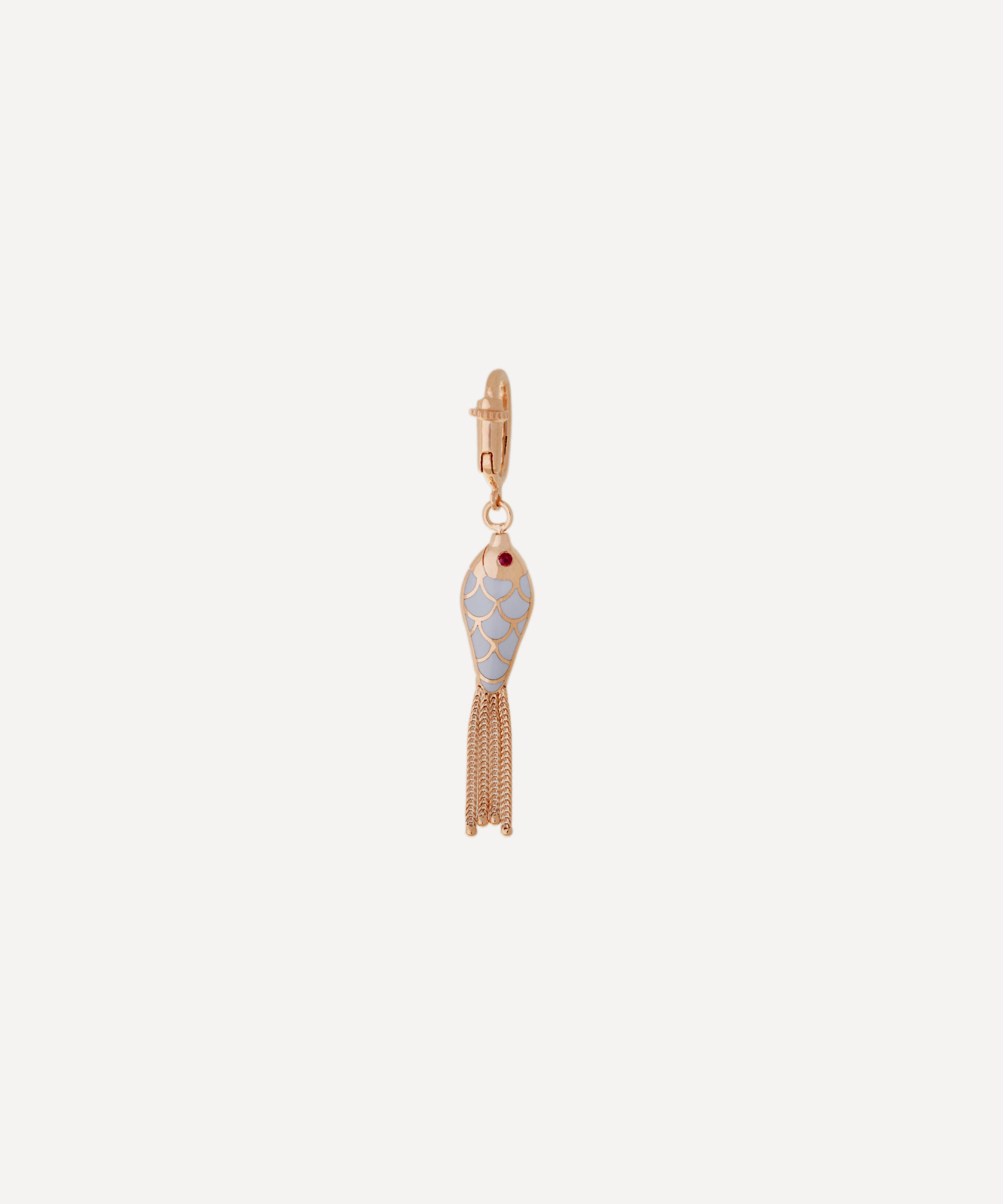 Selim Mouzannar 18ct Rose Gold Fish For Love Double-sided Charm In Gold