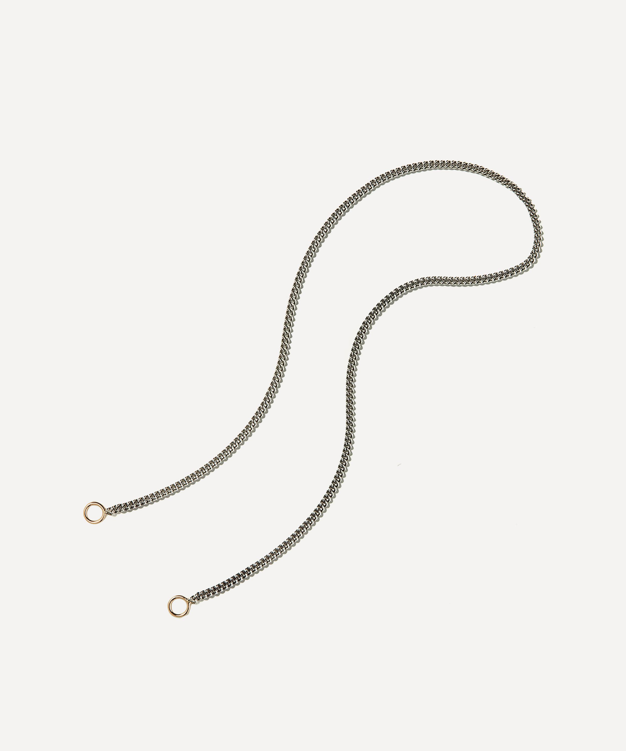 Marla Aaron Sterling Silver Not So Heavy Curb Chain Necklace In Rose Gold