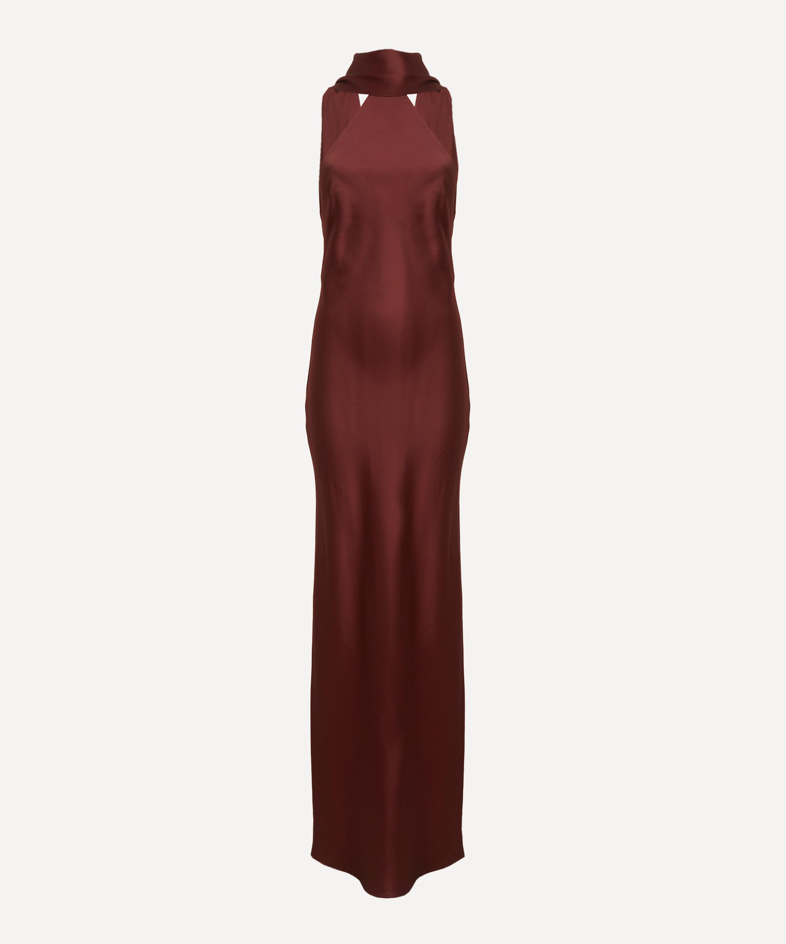 Significant Other Women's Lucile Bordeaux Halter Maxi Dress In Burgundy