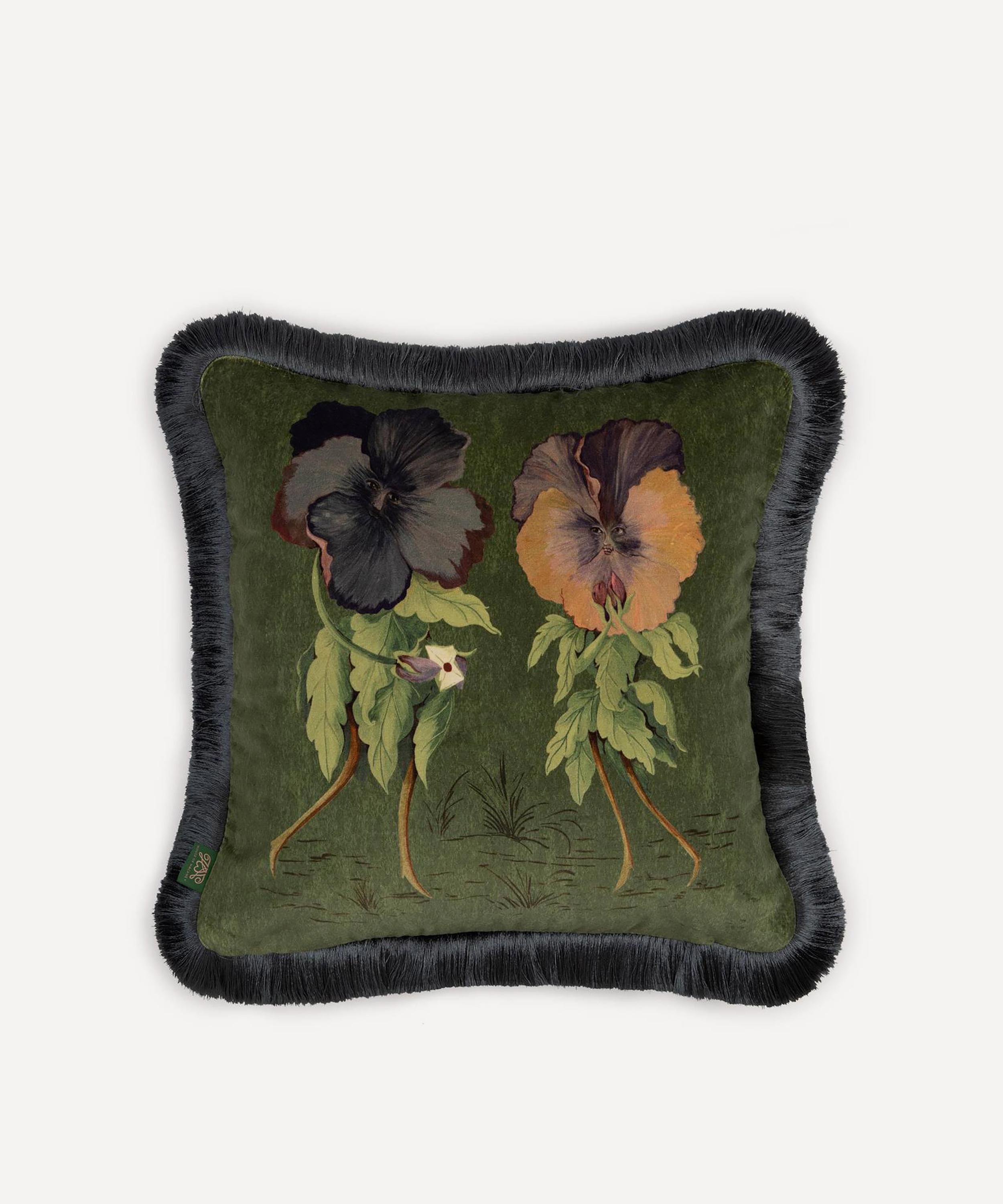 Love Letter Medium Velvet Fringed Cushion