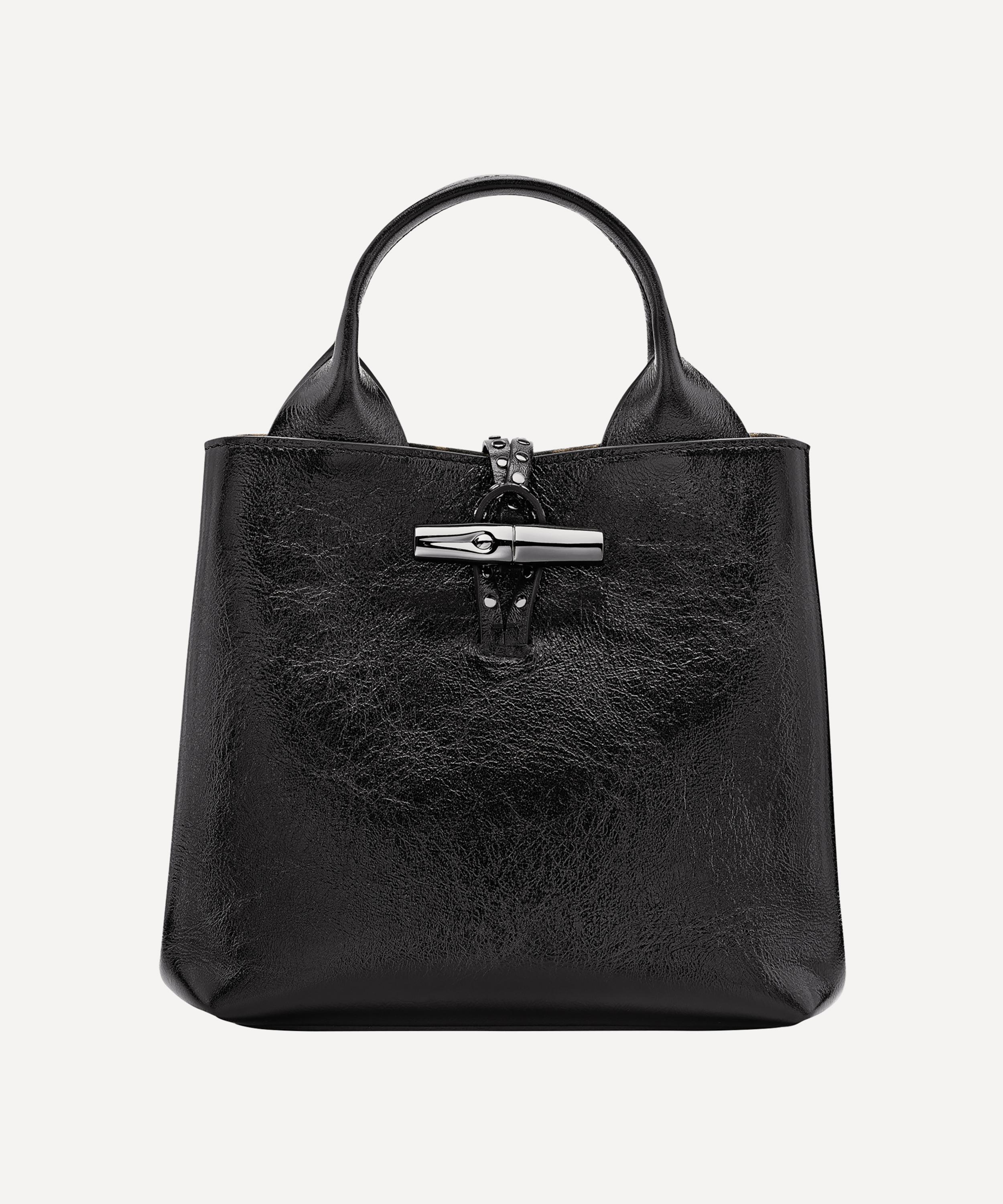 Longchamp Women's Small Le Roseau Rock Top Handle Bag In Black