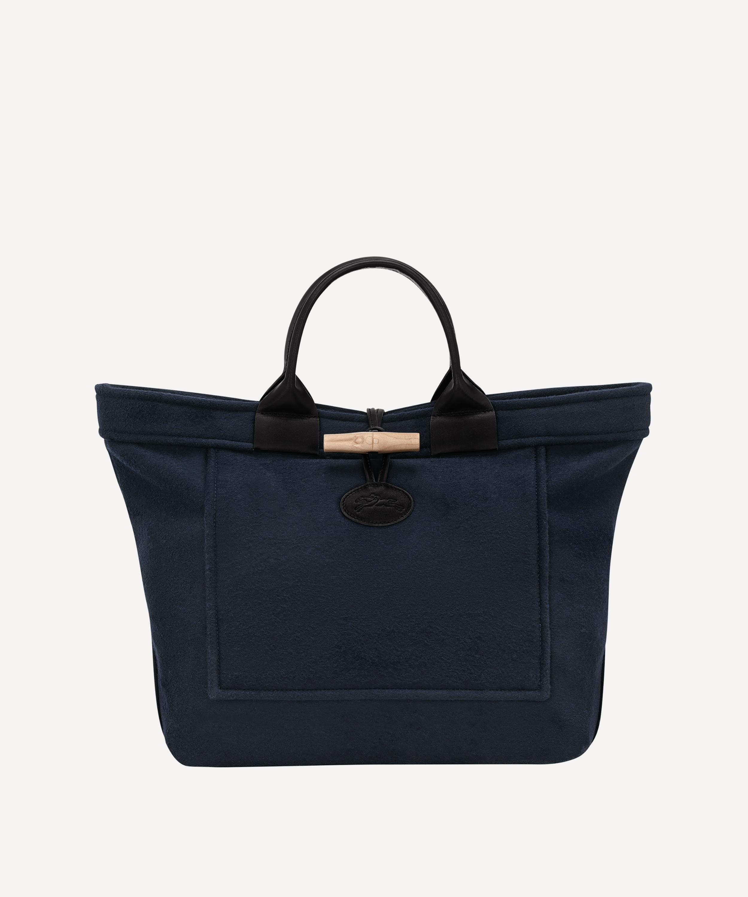 Longchamp Women's Le Roseau Toile Duffle Coat Tote Bag In Blue