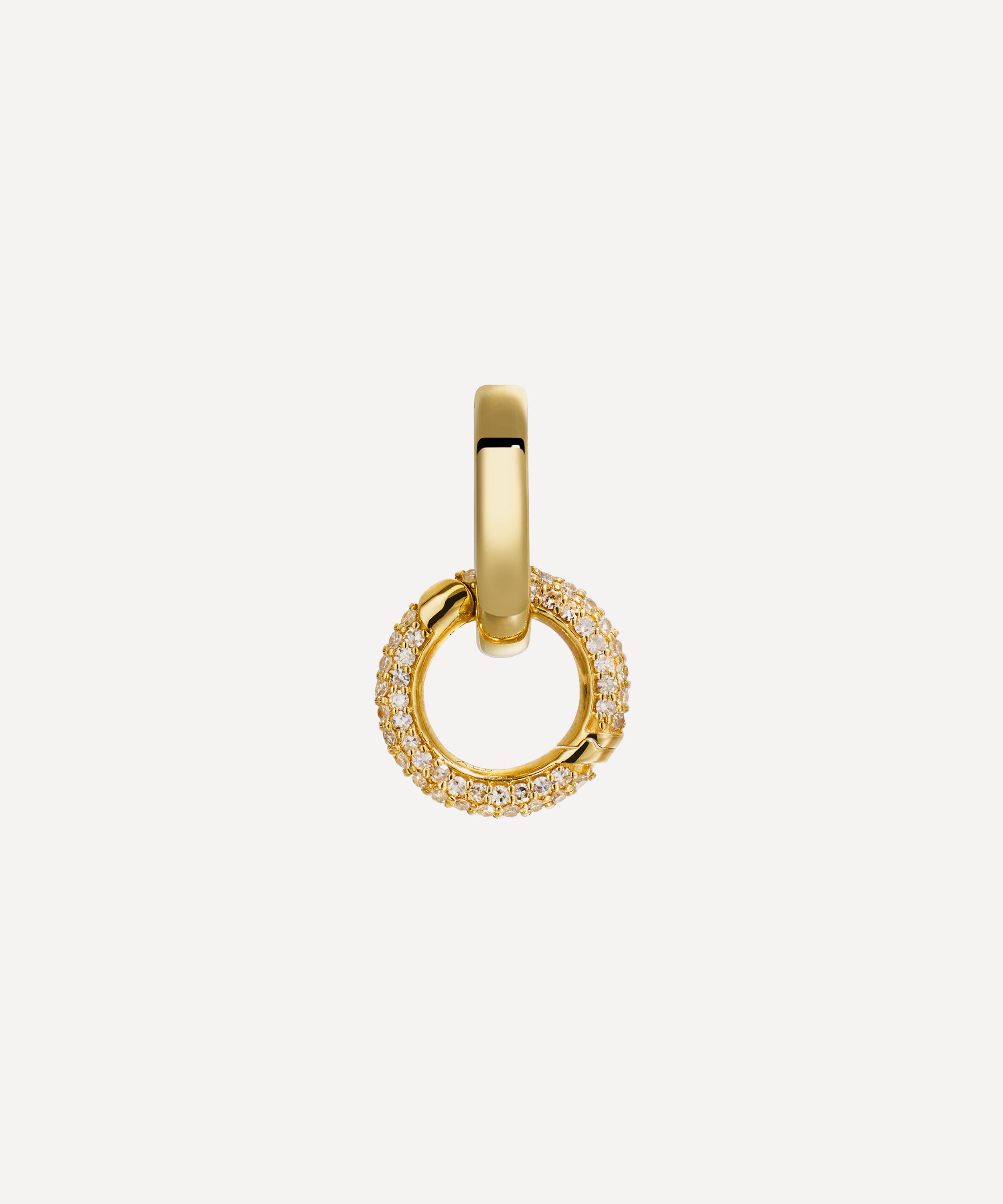 By Pariah 14ct Gold Double Diamond Connector Link In Gold