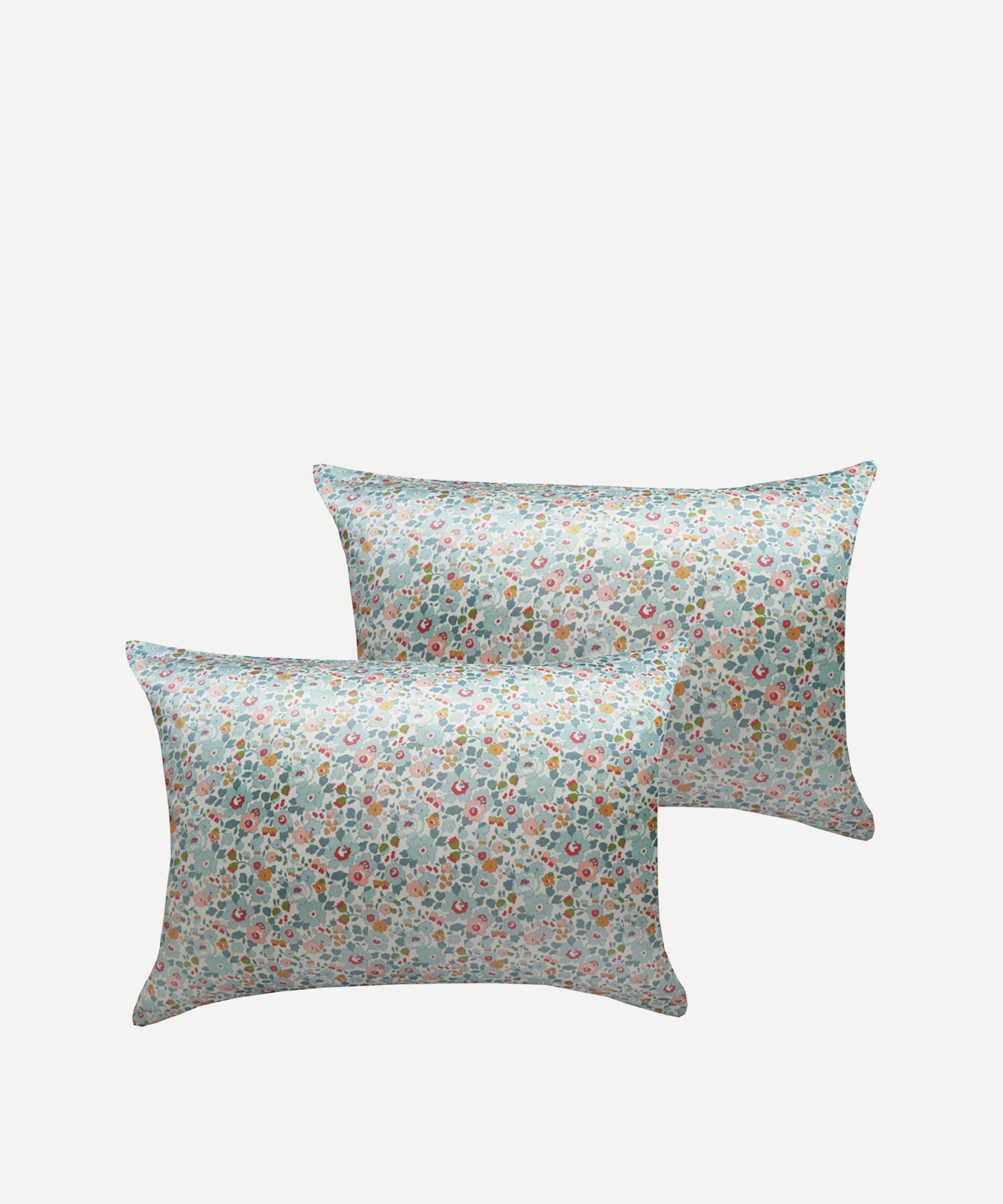 Coco & Wolf Betsey Grey Silk Pillowcase Set Of 2 In Multi