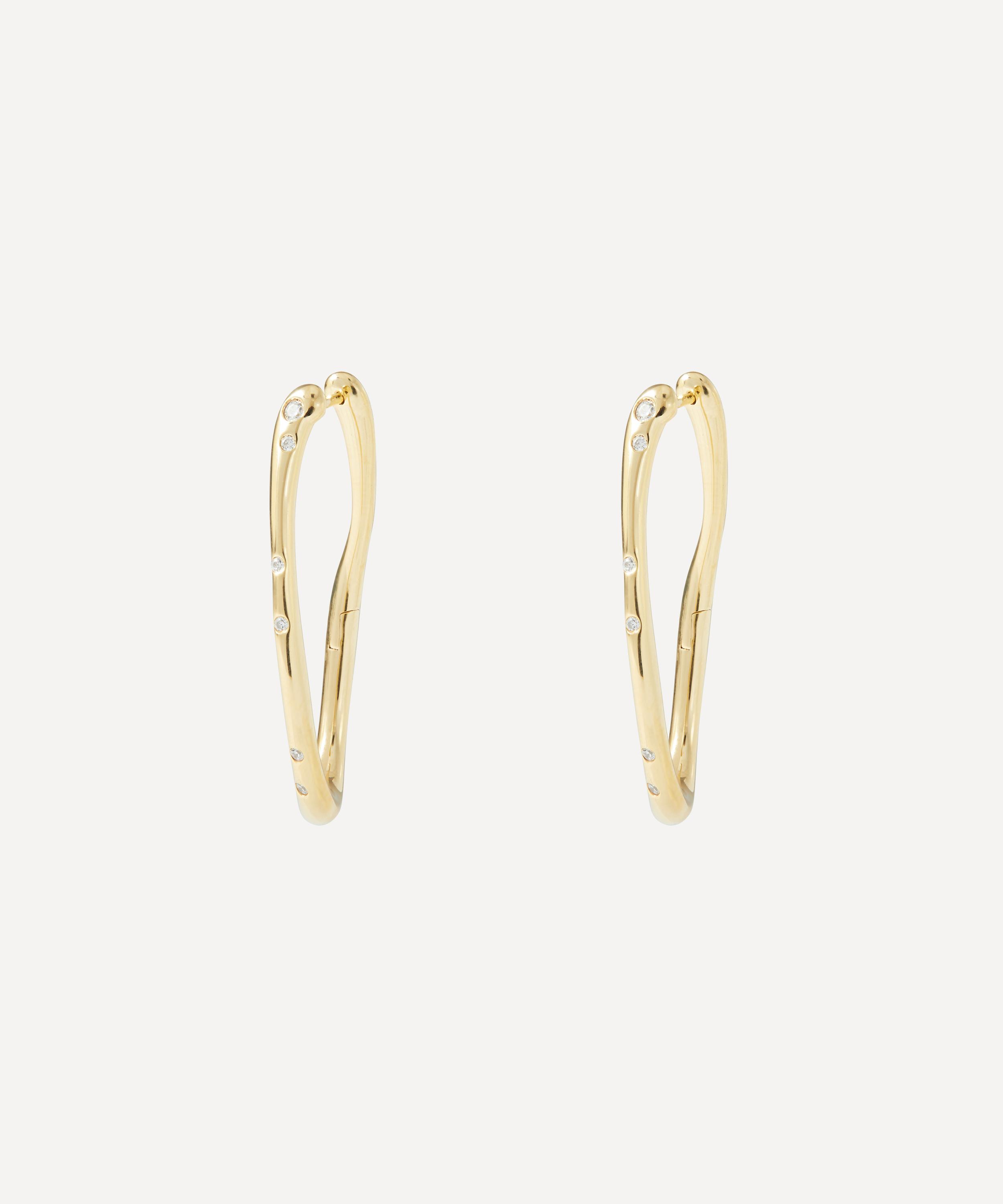 Pdpaola 18ct Gold-plated Air Hoop Earrings In Gold