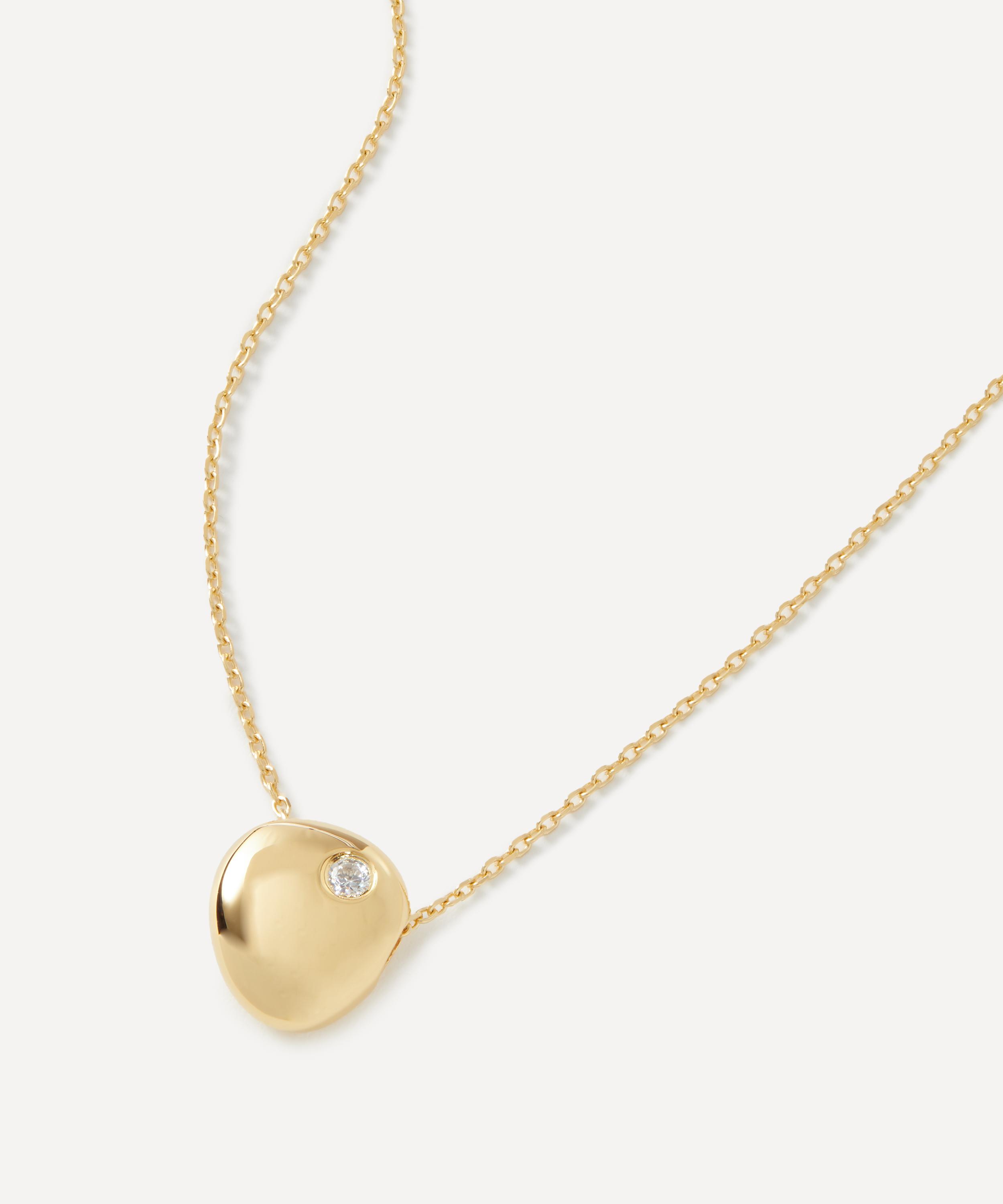 Pdpaola Wave Pendant Necklace In Gold