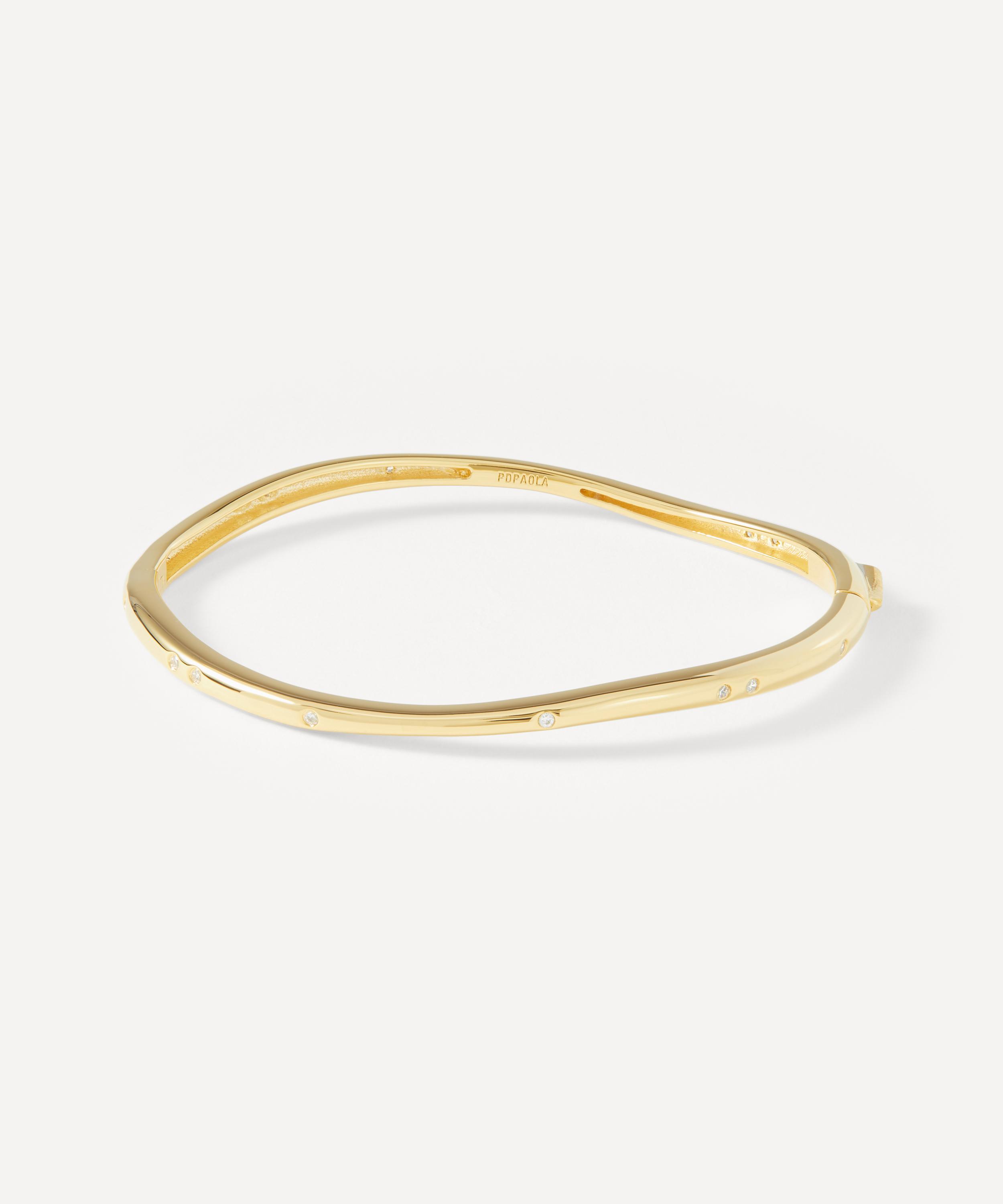 Pdpaola 18ct Gold-plated Air Bangle Bracelet In Gold