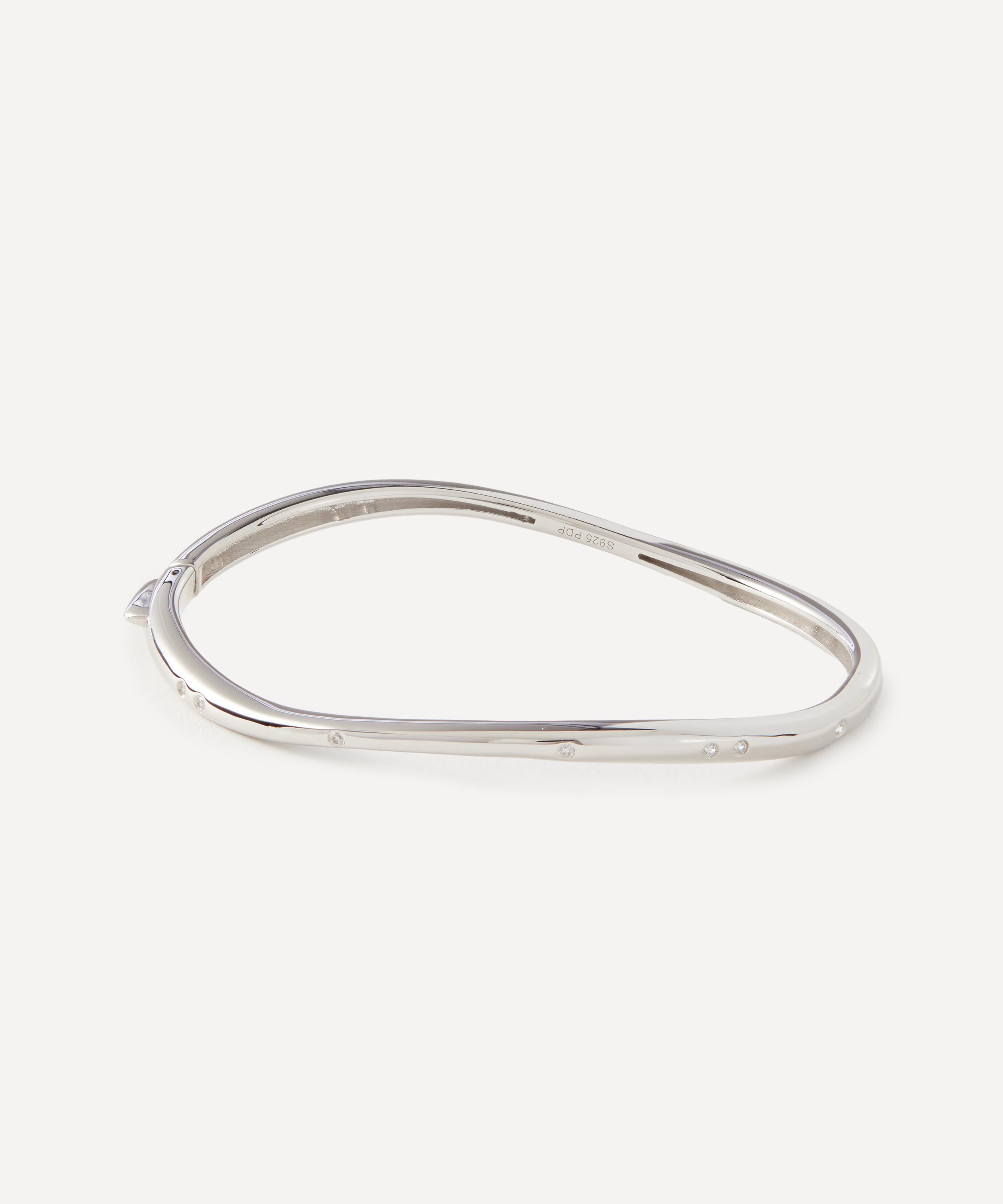 Pdpaola Rhodium-plated Air Bangle Bracelet In Metallic