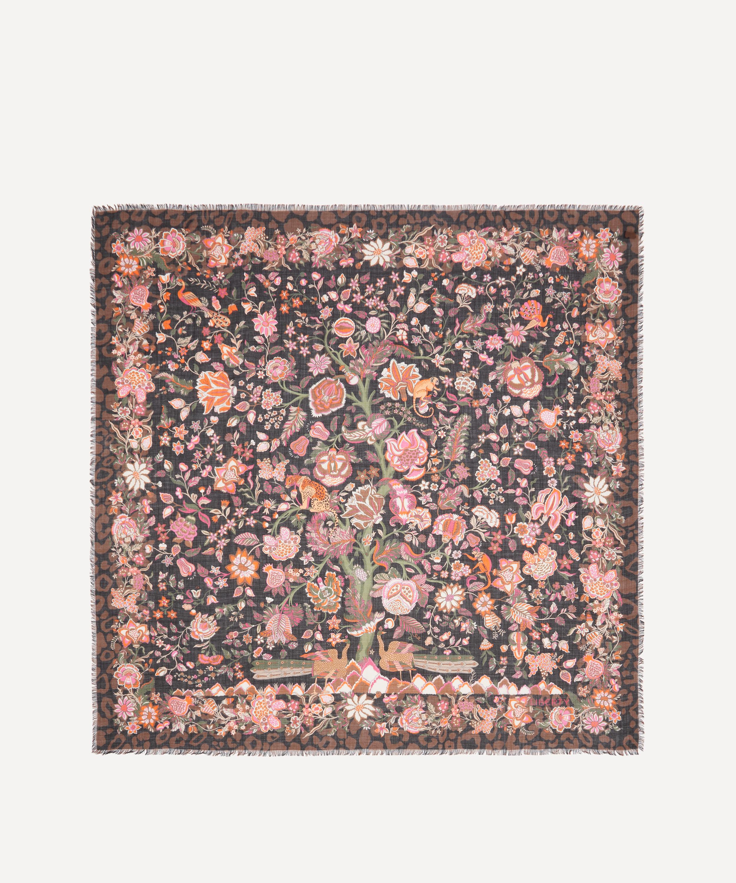 Liberty Women's Tree Of Life Voyage Wool-silk Scarf 140 In Black