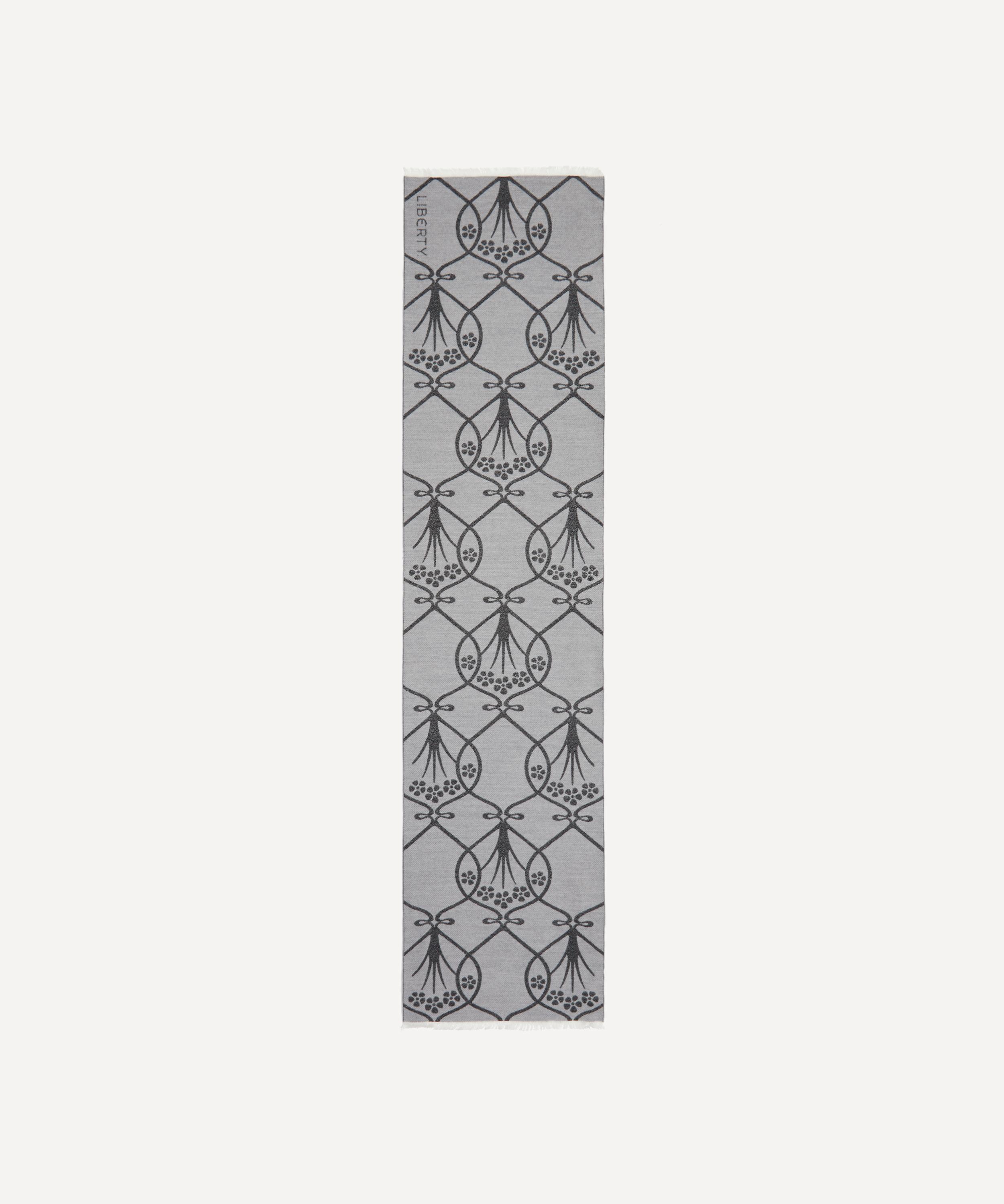 Liberty Women's Iphis Emboss Jacquard 45x200 Wool Scarf In Black