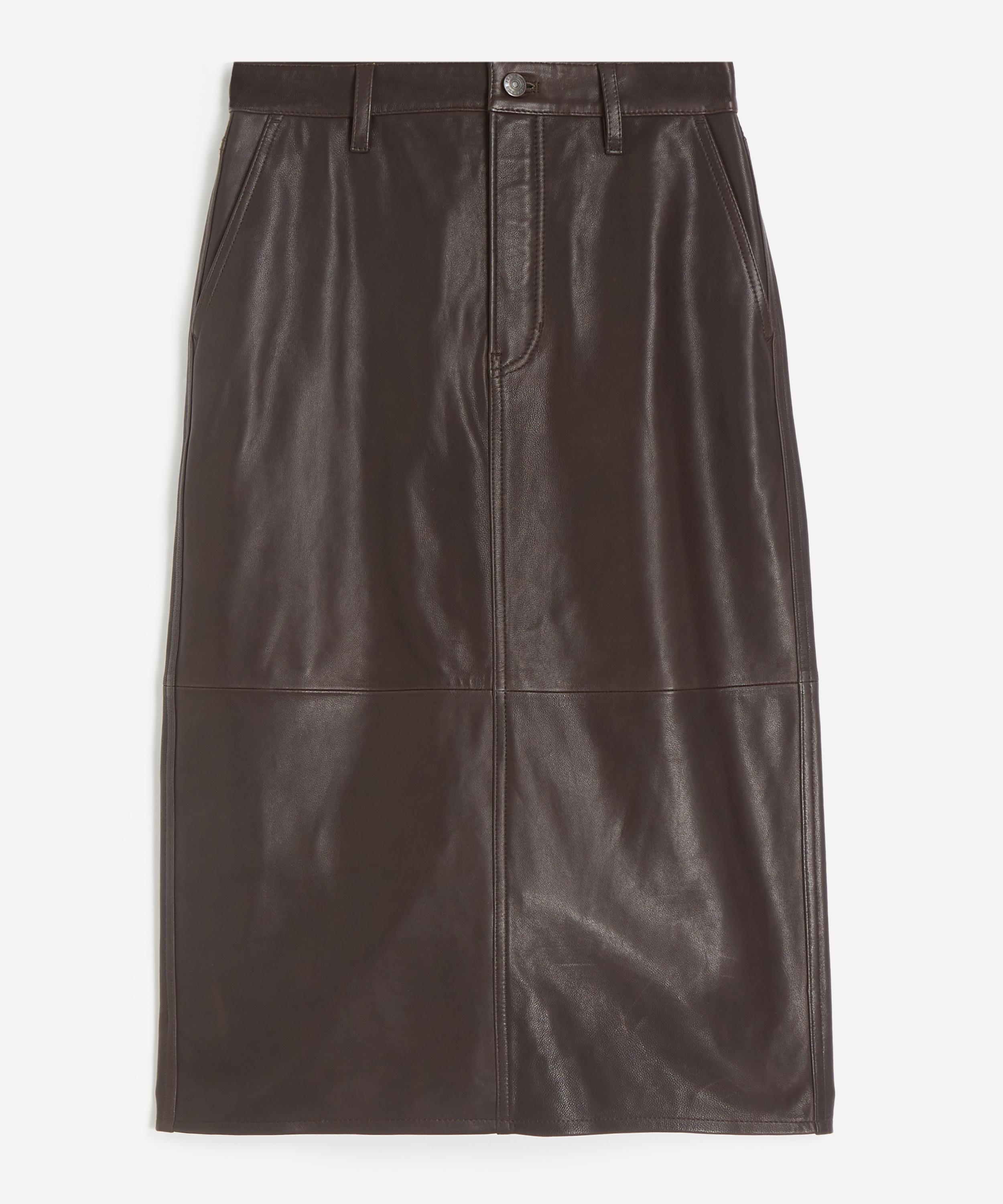 Frame Women's The Leather Scout Shorts In Brown