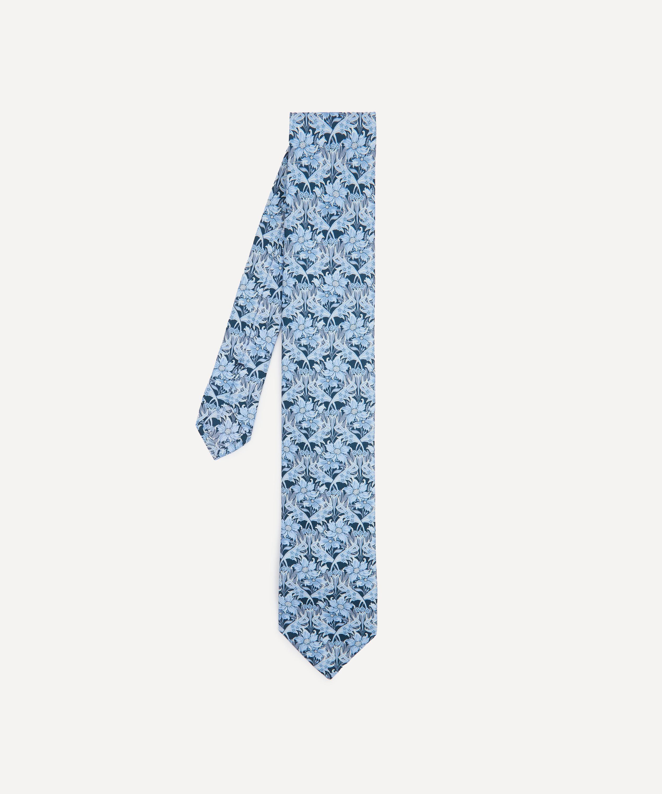 Liberty Mens Webb Mews Silk Tie In Blue