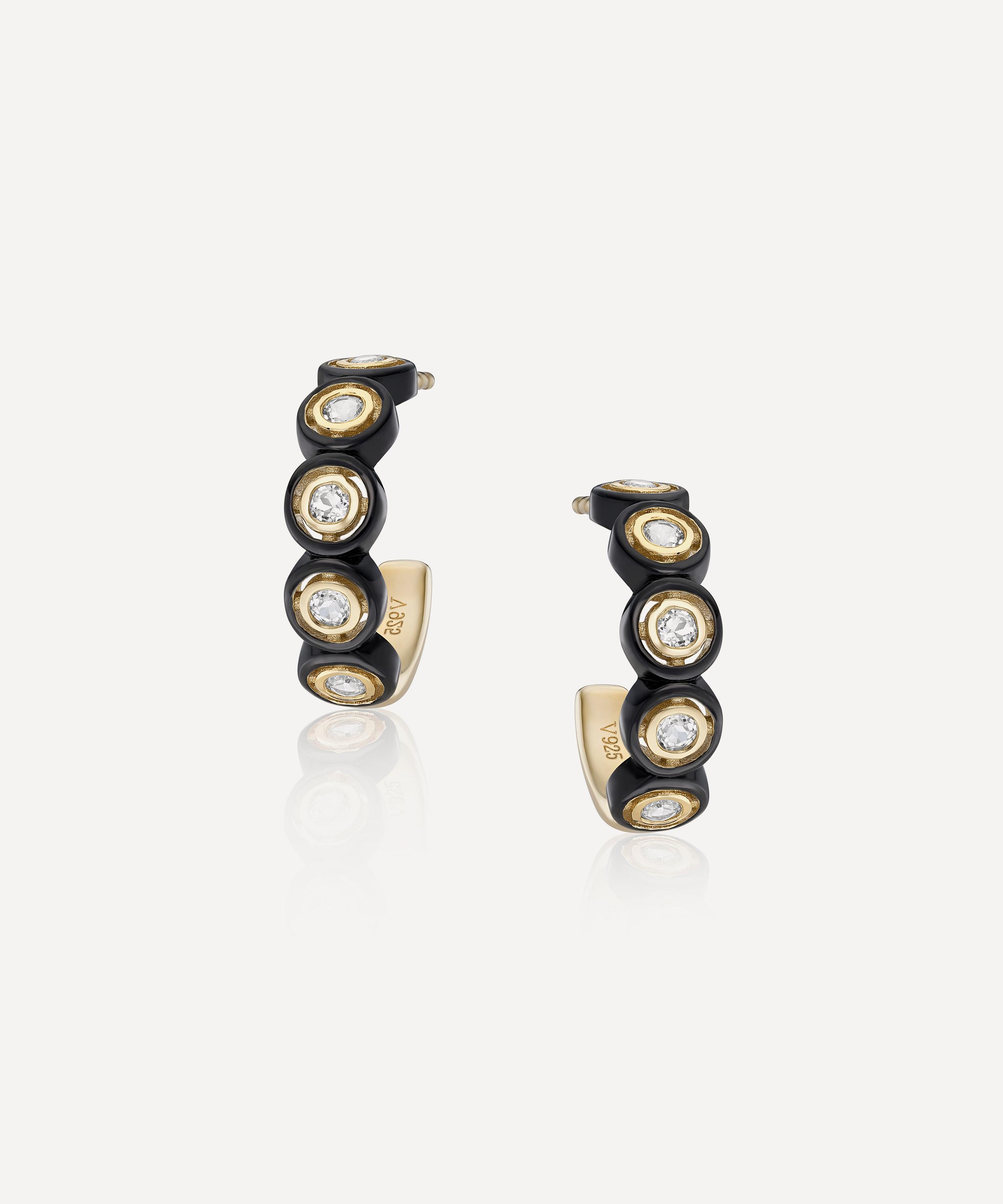 Laura Vann 14ct Gold-plated Vermeil Silver Zadie Huggie Hoop Earrings