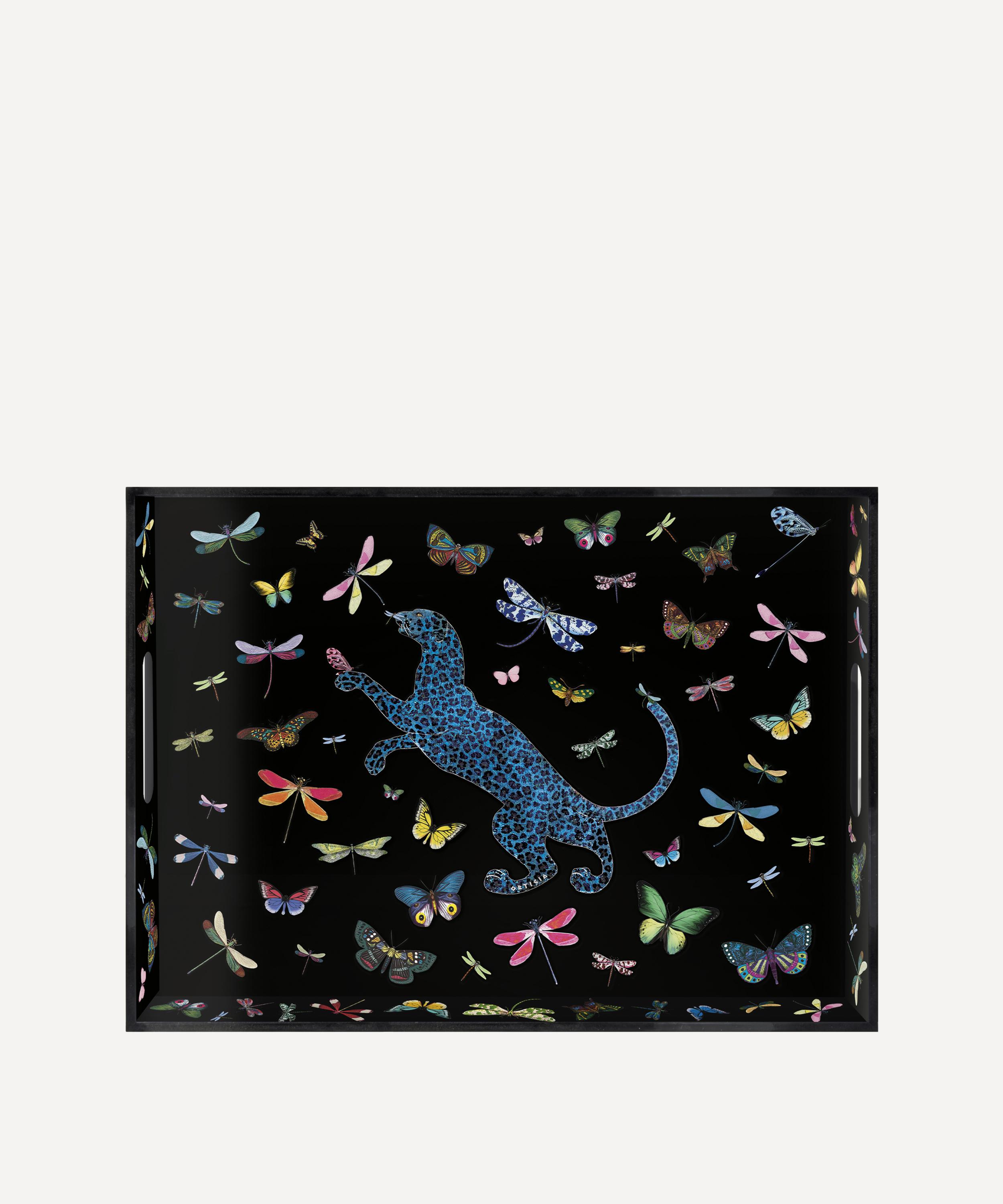 Ortigia Dragonflies Rectangle Tray In Animal Print