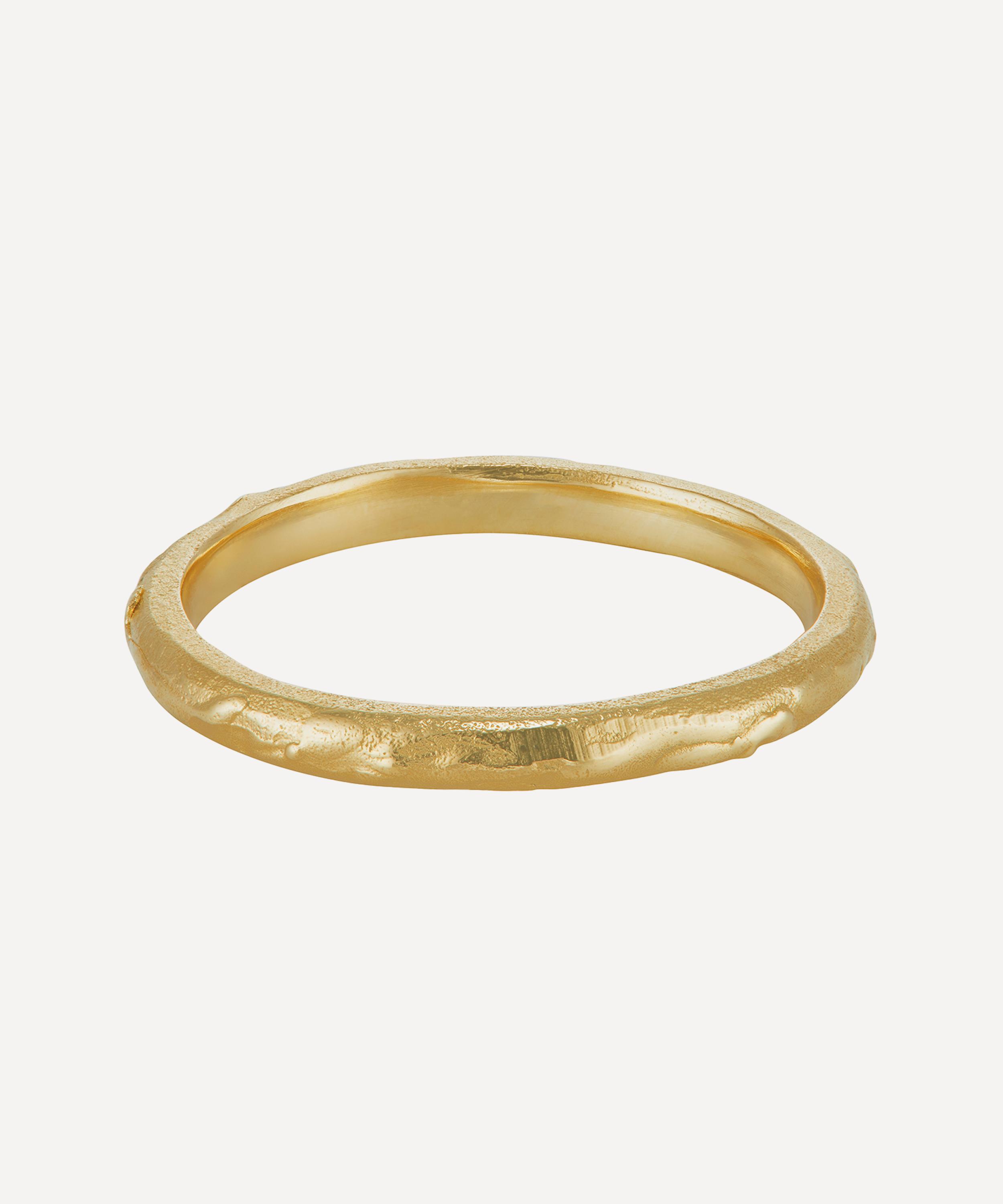 Ellis Mhairi Cameron 14ct Gold Lxiii D Shape Wedding Band In Gold