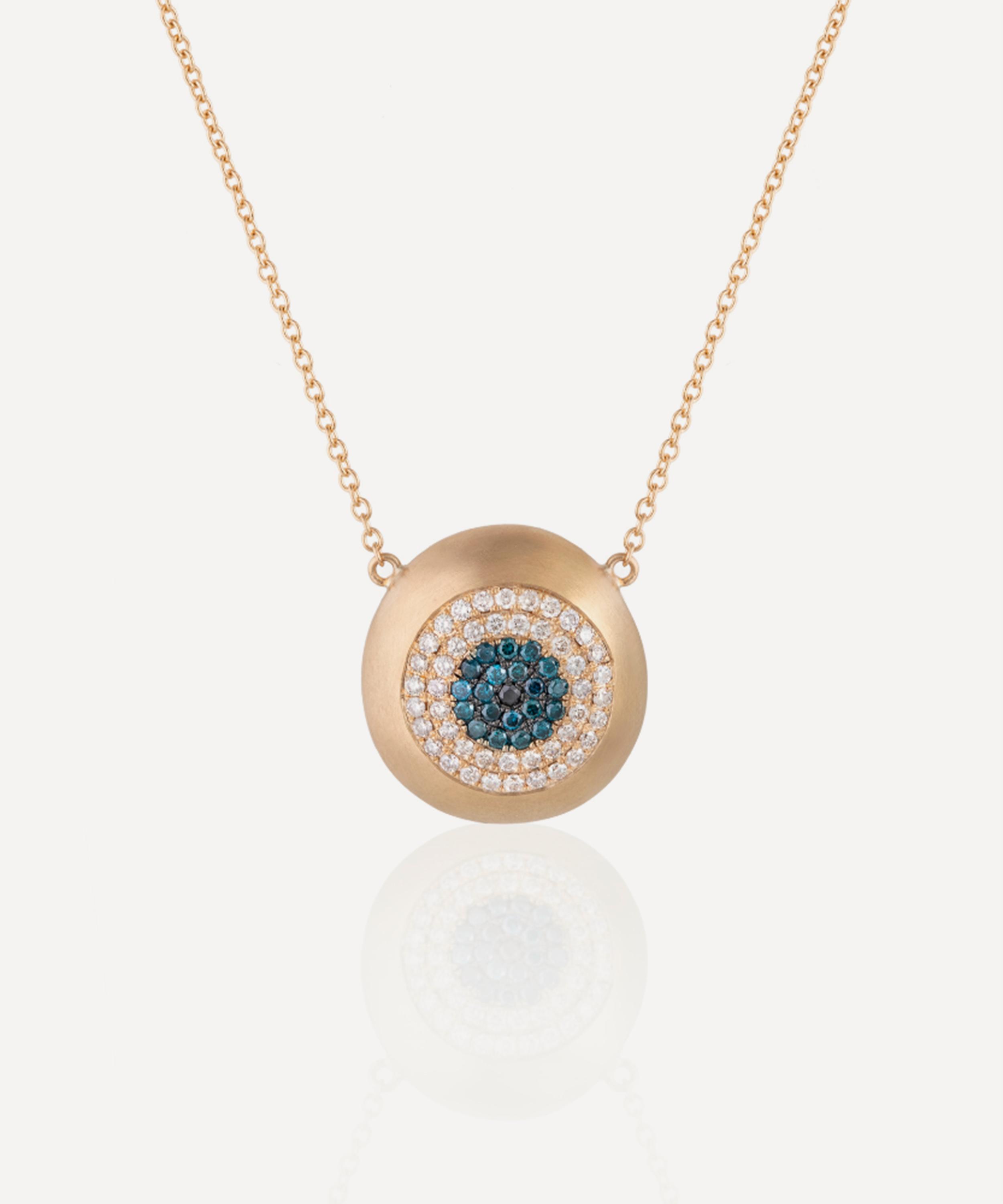 Nada Ghazal 18ct Gold Healing Eye Large Pendant Necklace In Gold
