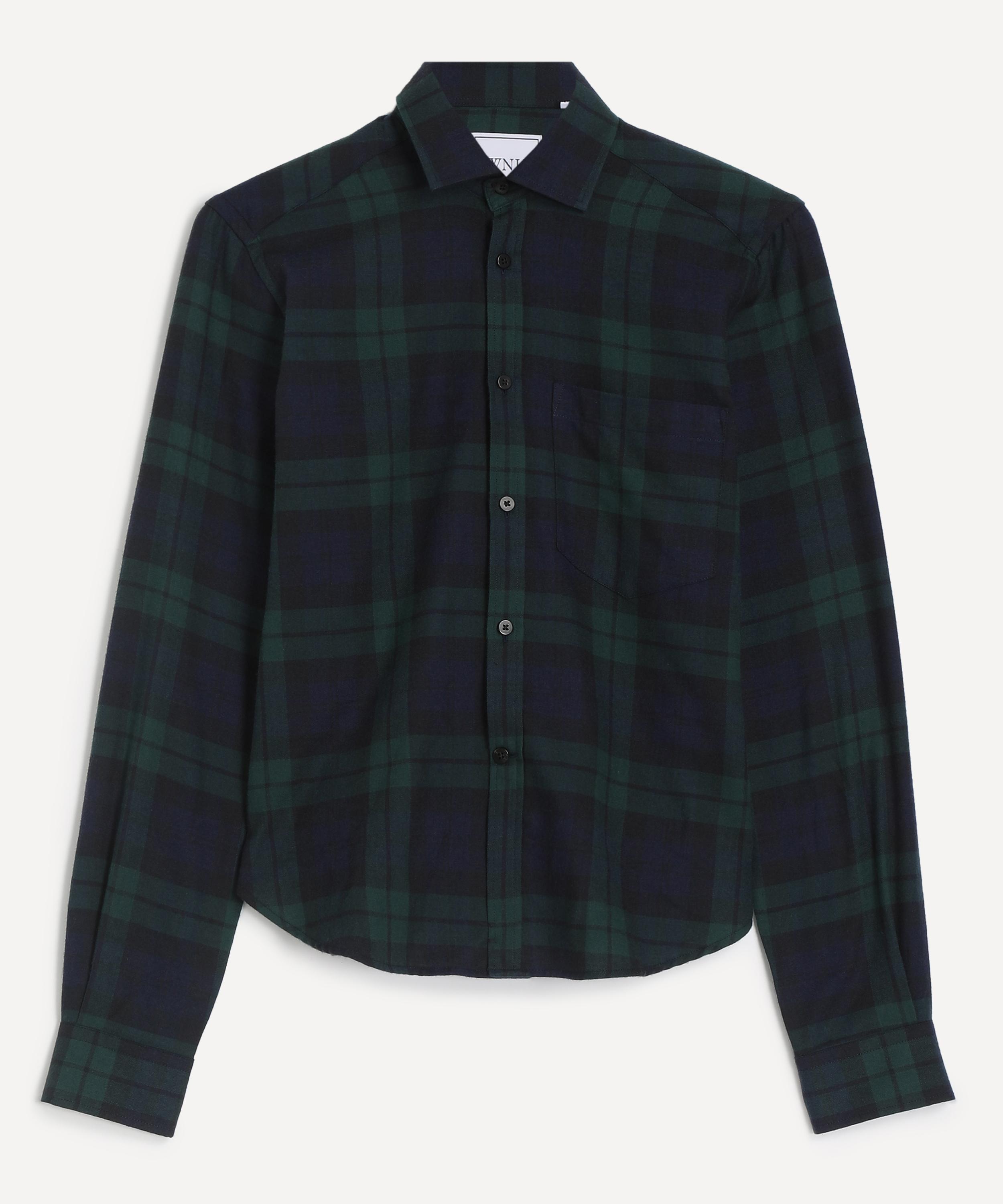 With Nothing Underneath Women's The Classic Fine Brushed Heritage Green Plaid Shirt In Multi
