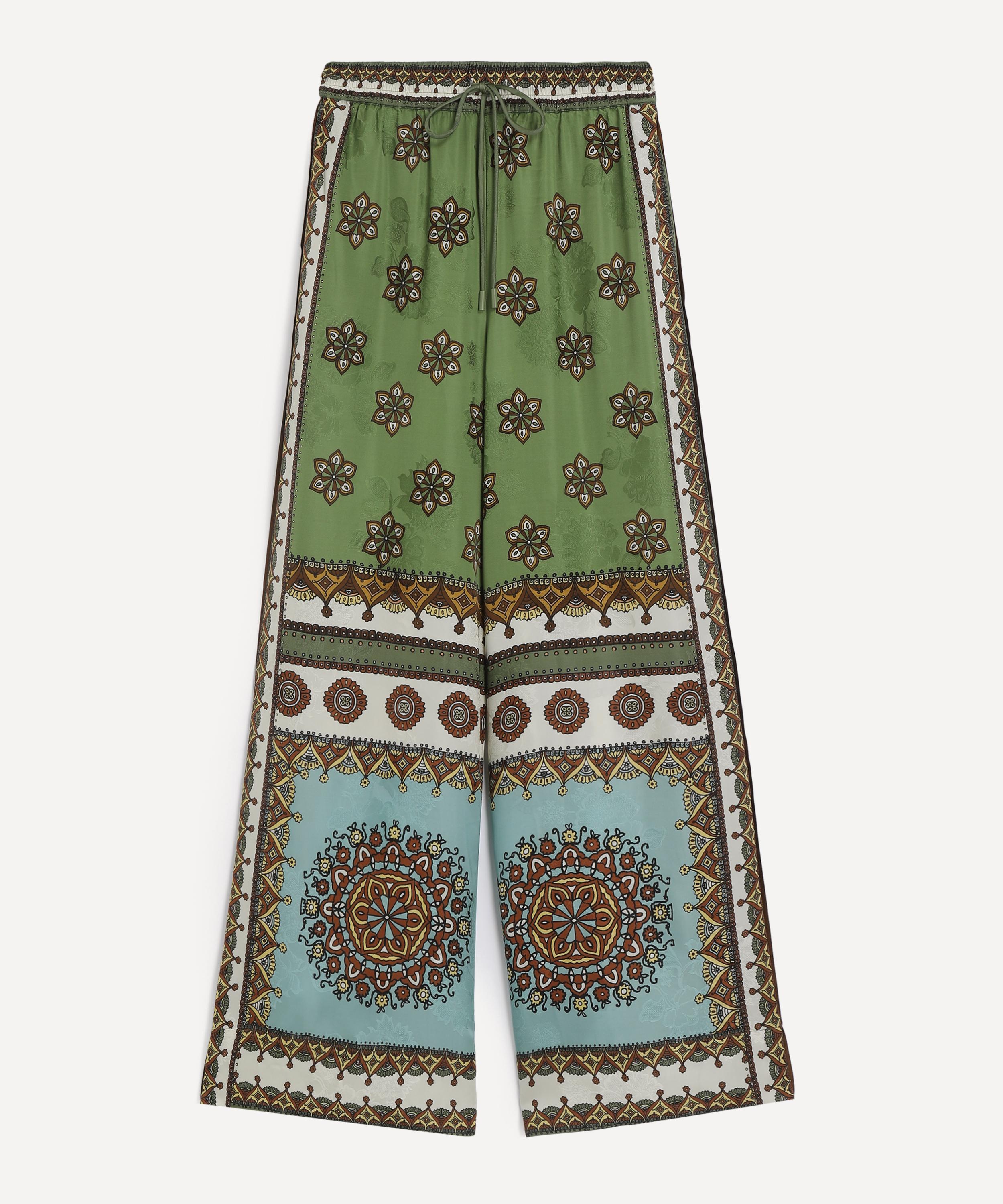 Alemais Contina Printed Jacquard Wide-leg Pants In Multi