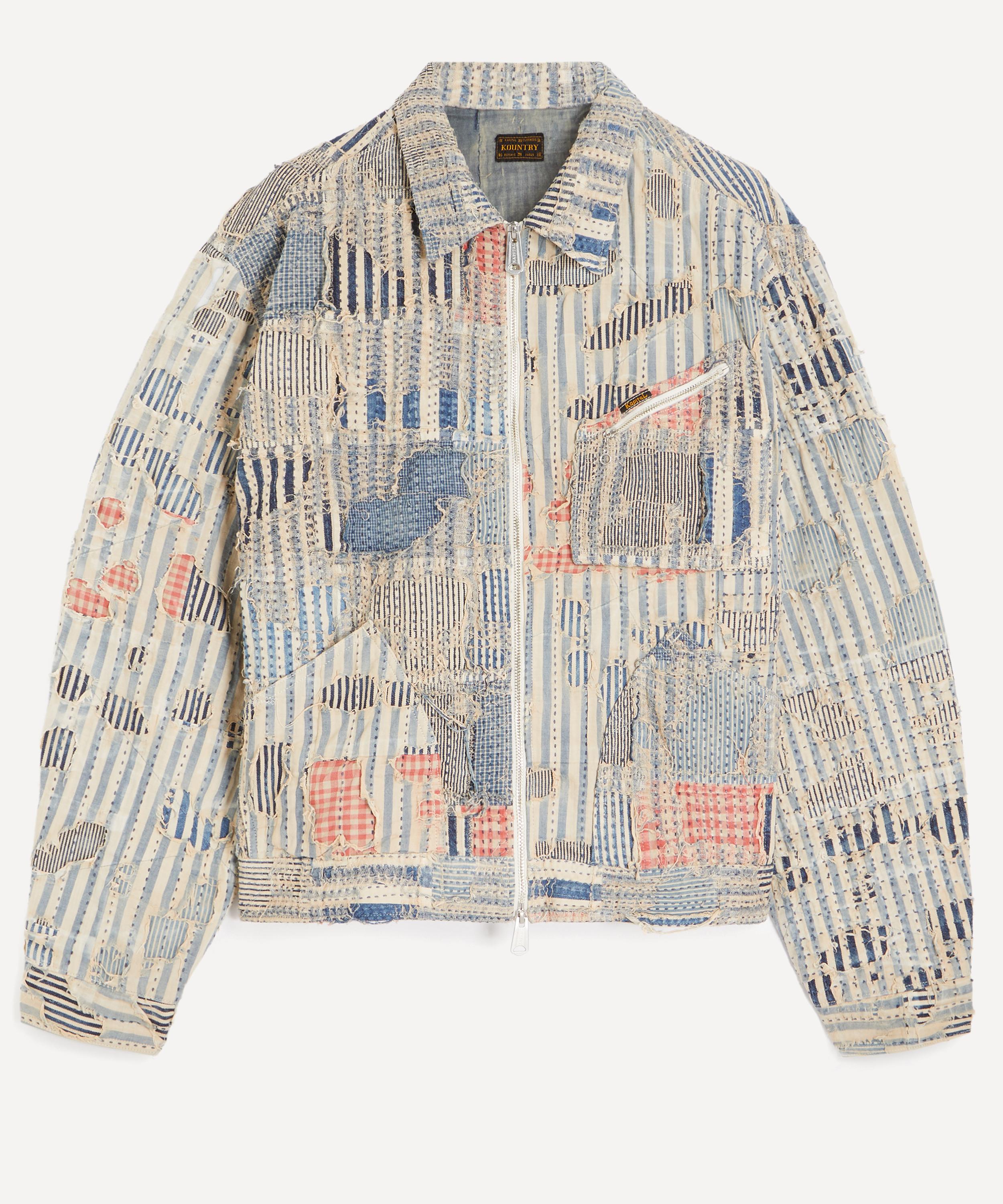 Kapital Mens Liberty Boro Zip-up Blouson Jacket In Multi