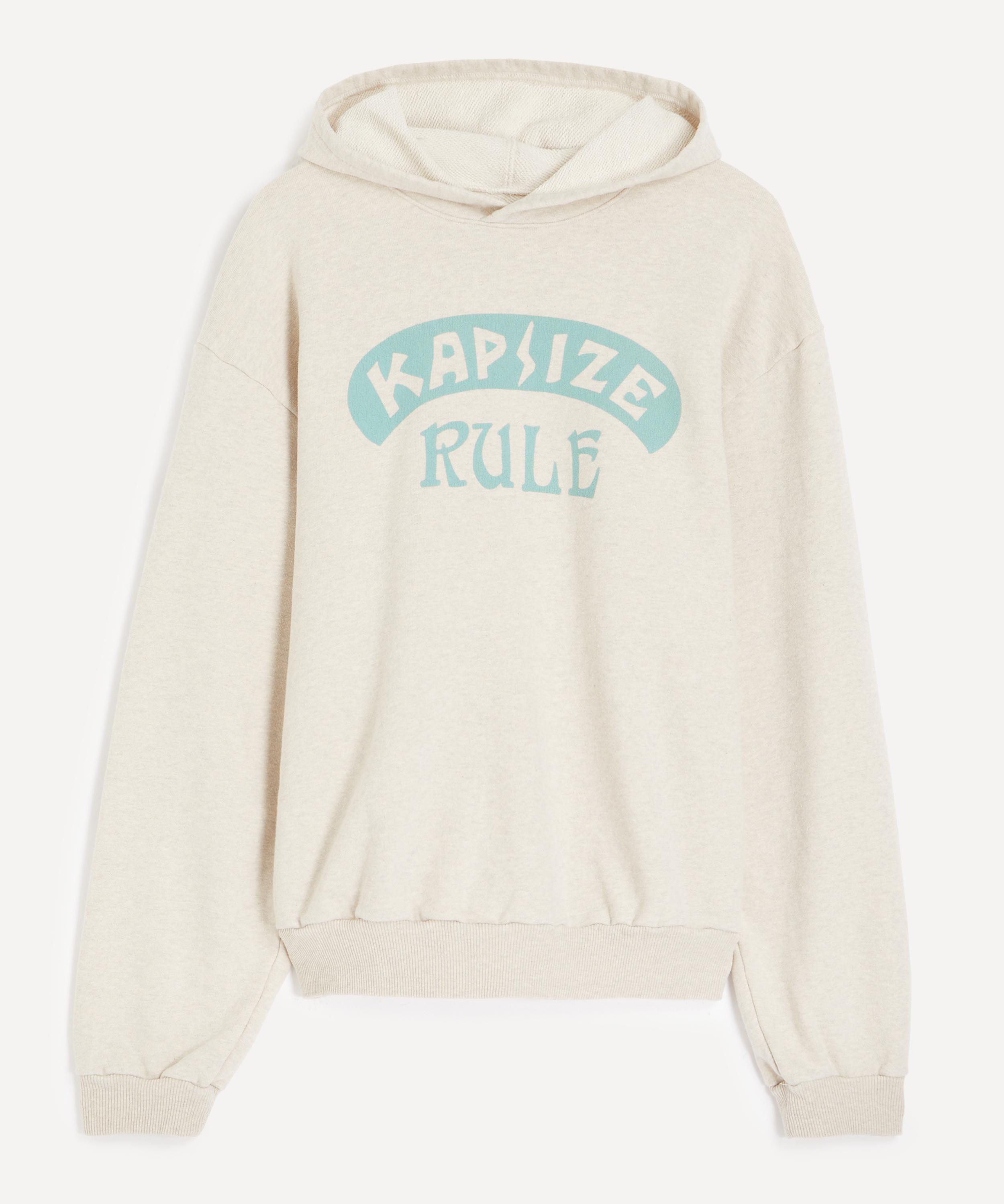 Kapital Mens Swt Kapsize Rule Knit Hoodie In Neutral