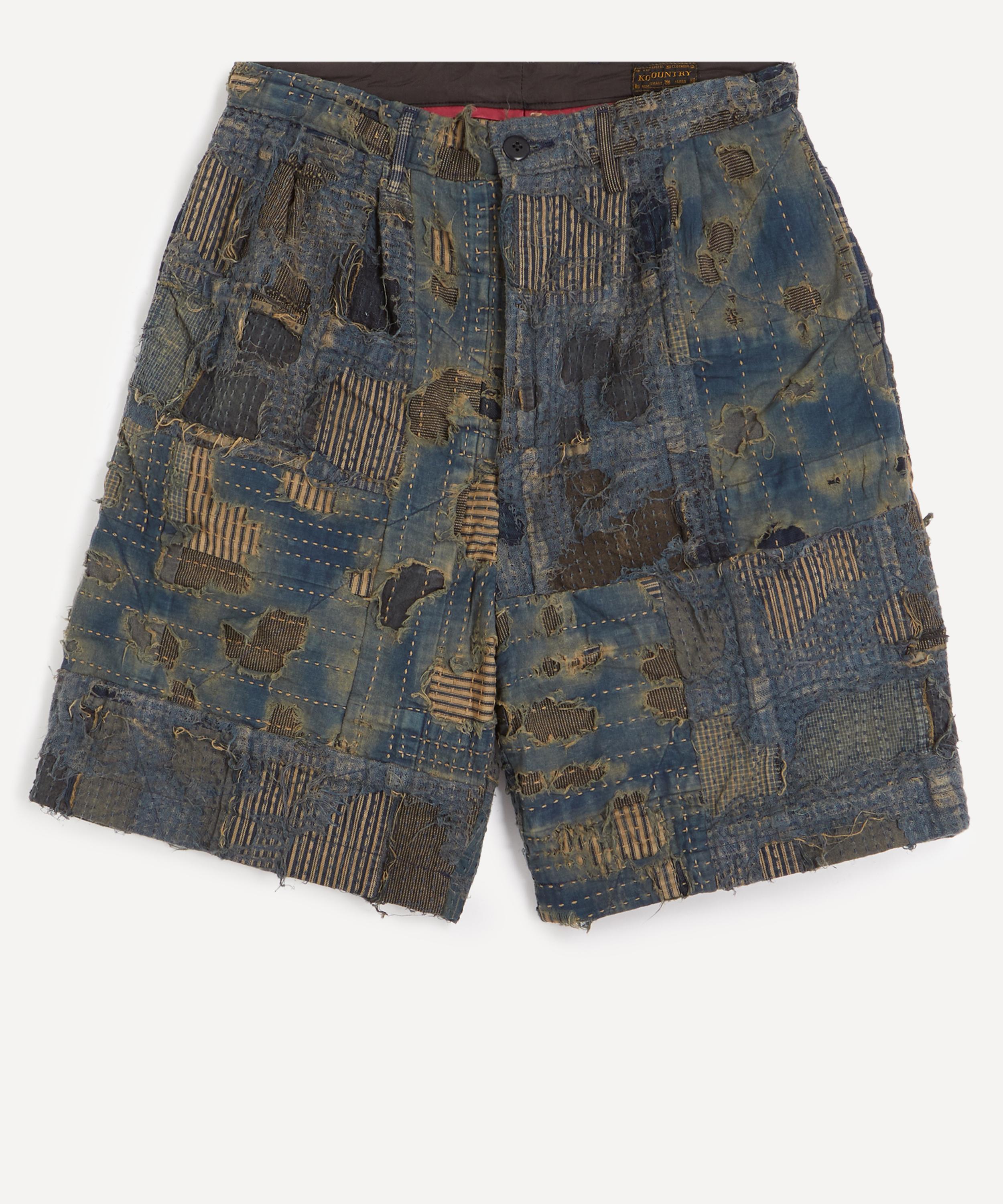 Kapital Mens Boro Ivy Shorts In Blue