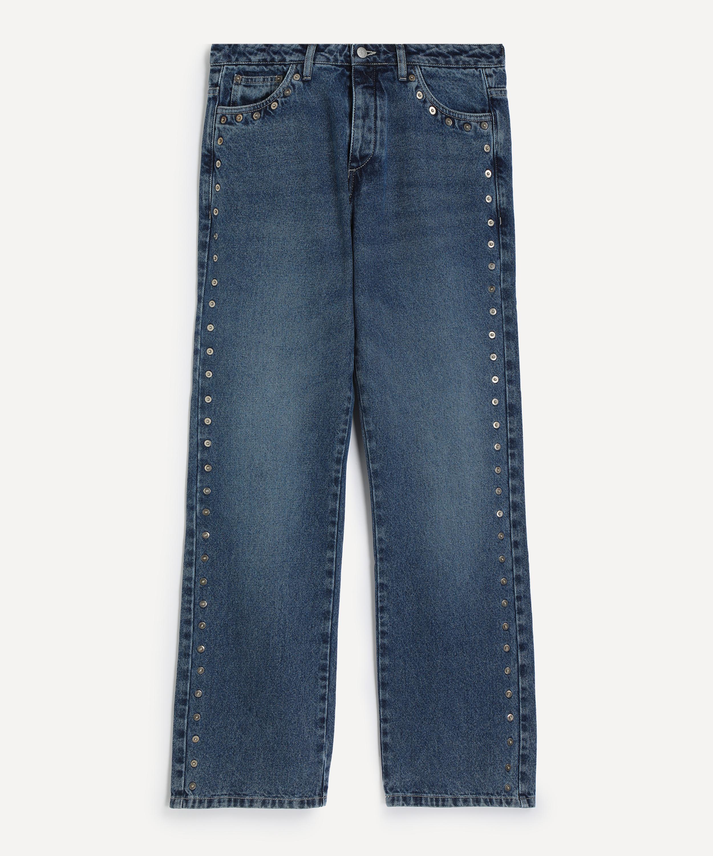 Paloma Wool Women's Crowd Studded Boyfriend Jeans In Blue