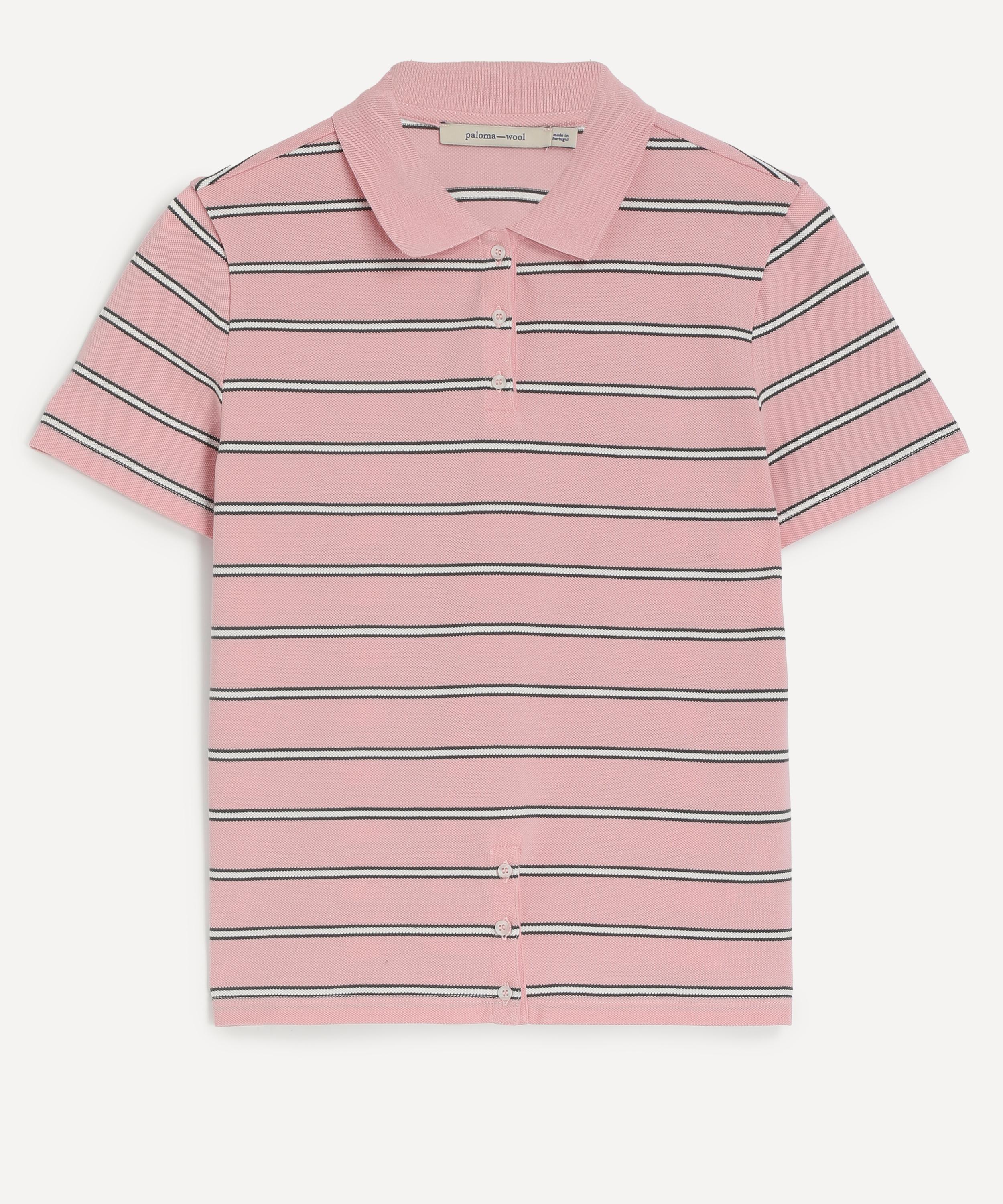 Paloma Wool Women's Julieta Pink Striped Polo