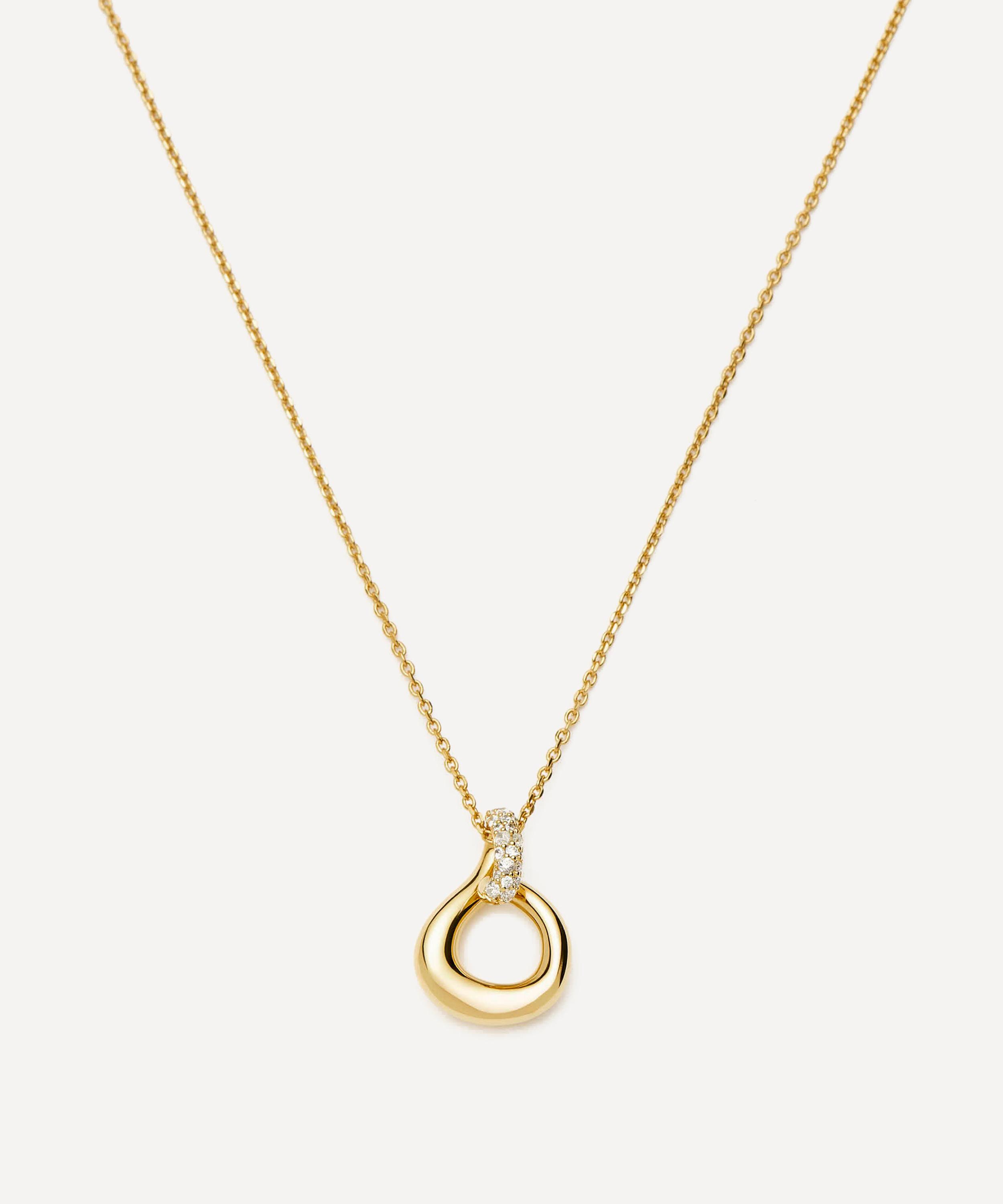 Missoma 18ct Gold-plated Molten Snow Twisted Pendant Necklace In Gold