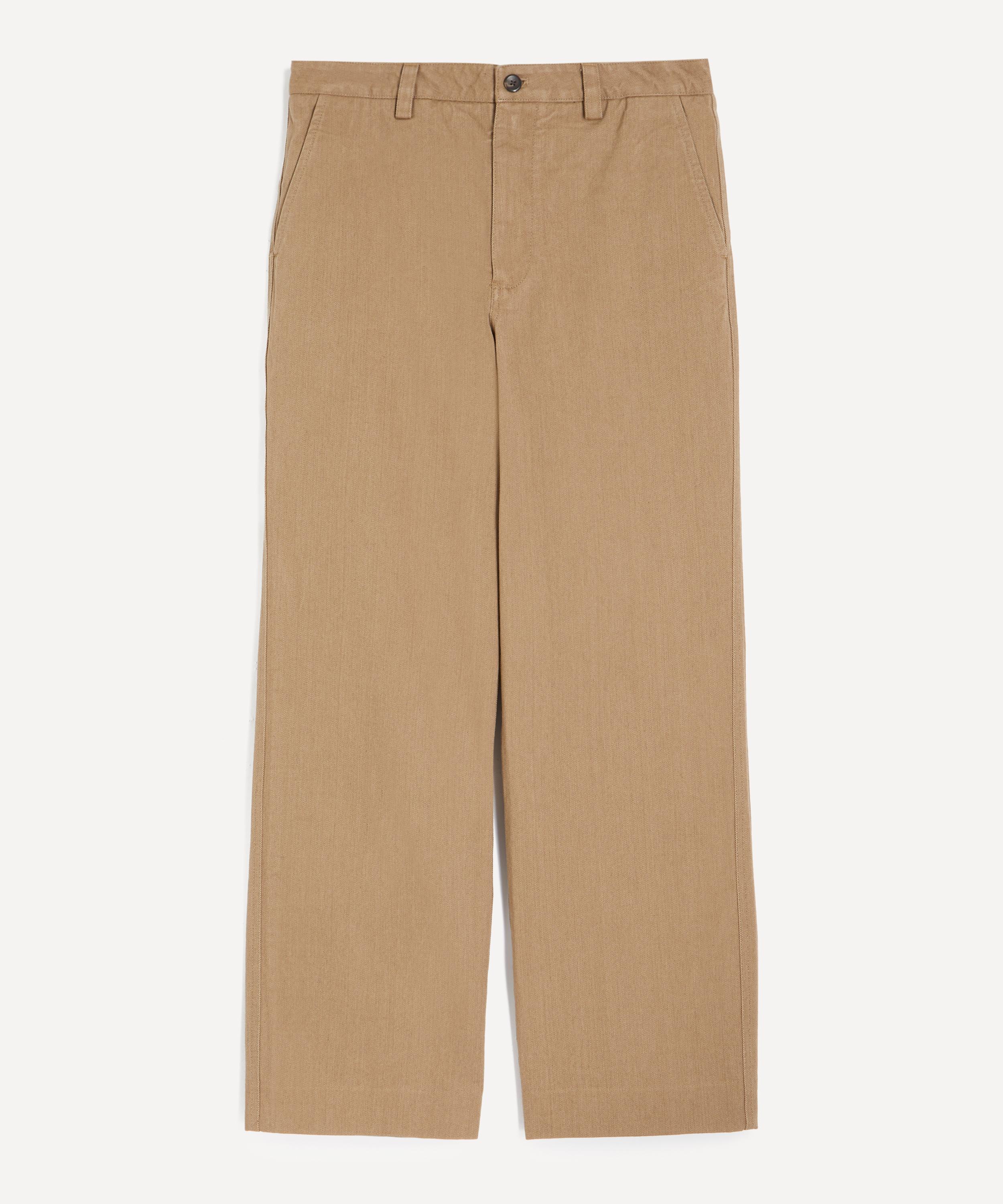 Aaron Levine Mens Sulphur-dyed Workwear Trousers In Brown