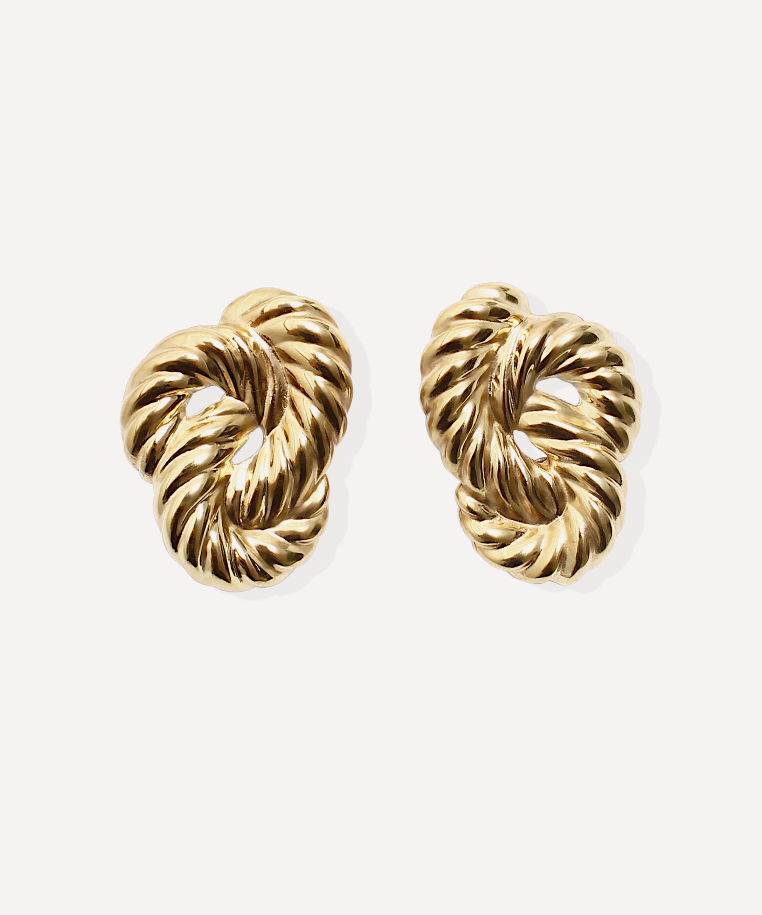 By Alona 18ct Gold-plated Lolita Stud Earrings In Gold