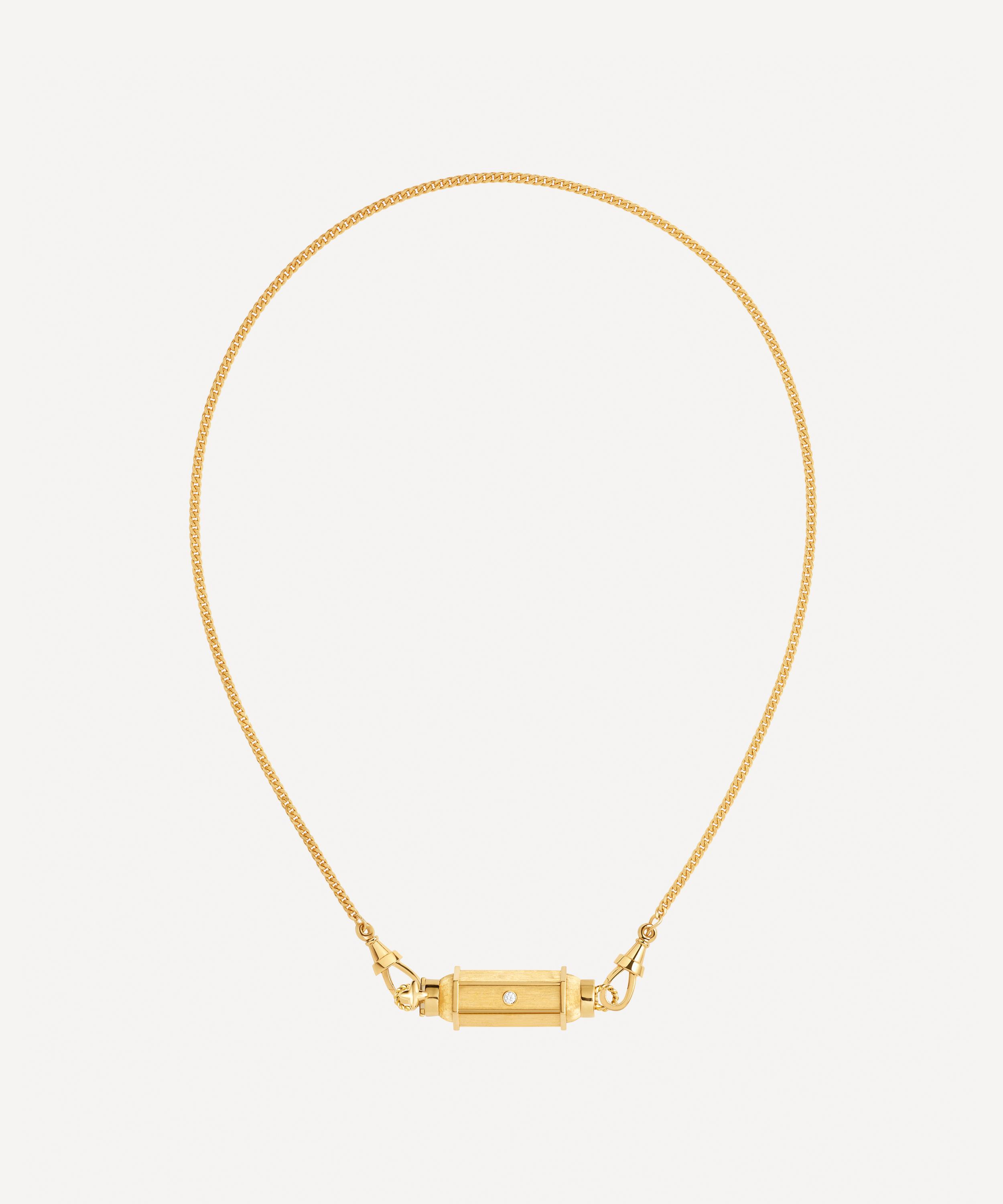 Marie Lichtenberg 18ct Gold Baby Star Locket Necklace In Gold