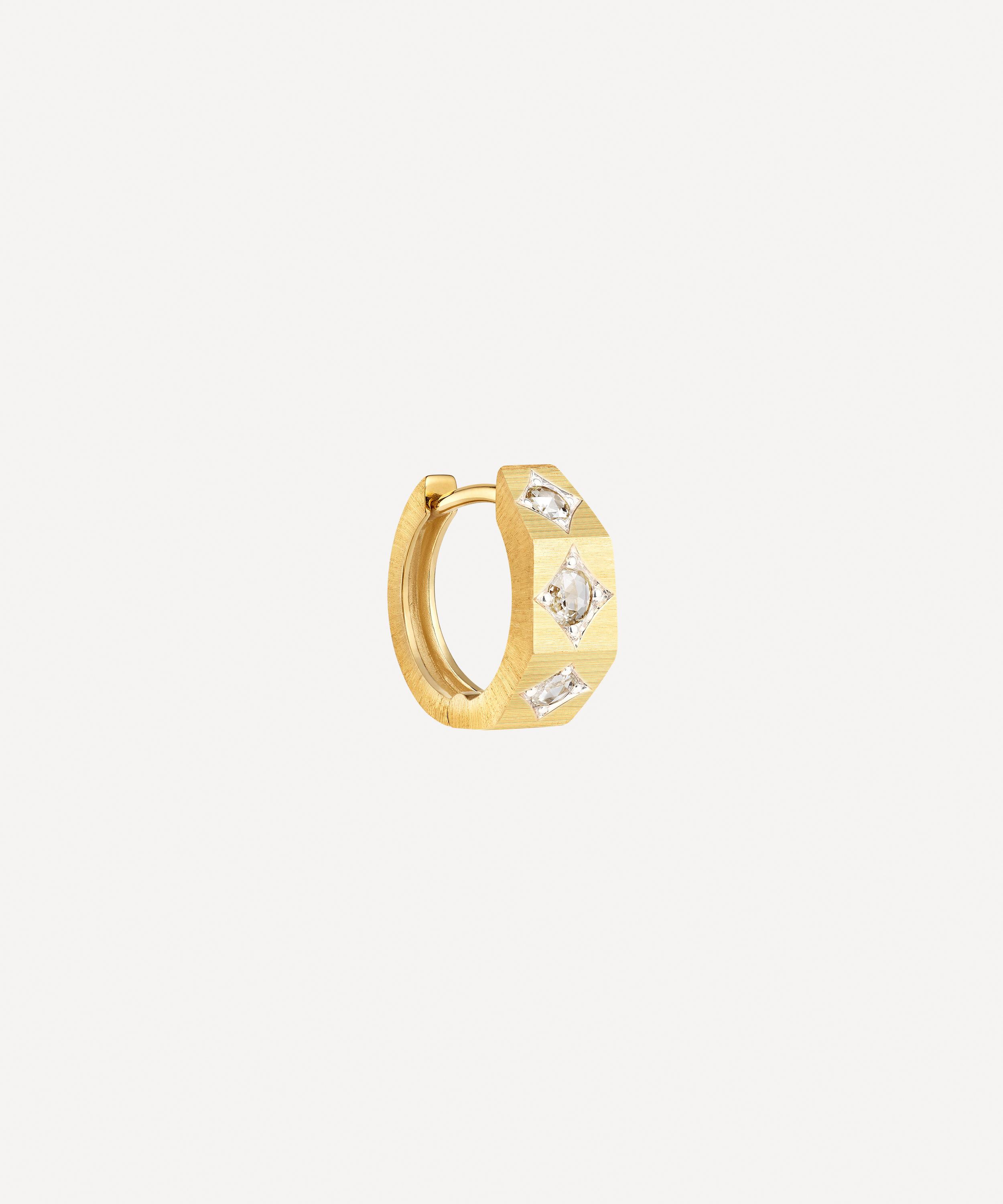 Marie Lichtenberg 18ct Gold Small Ecrou Hoop Earring