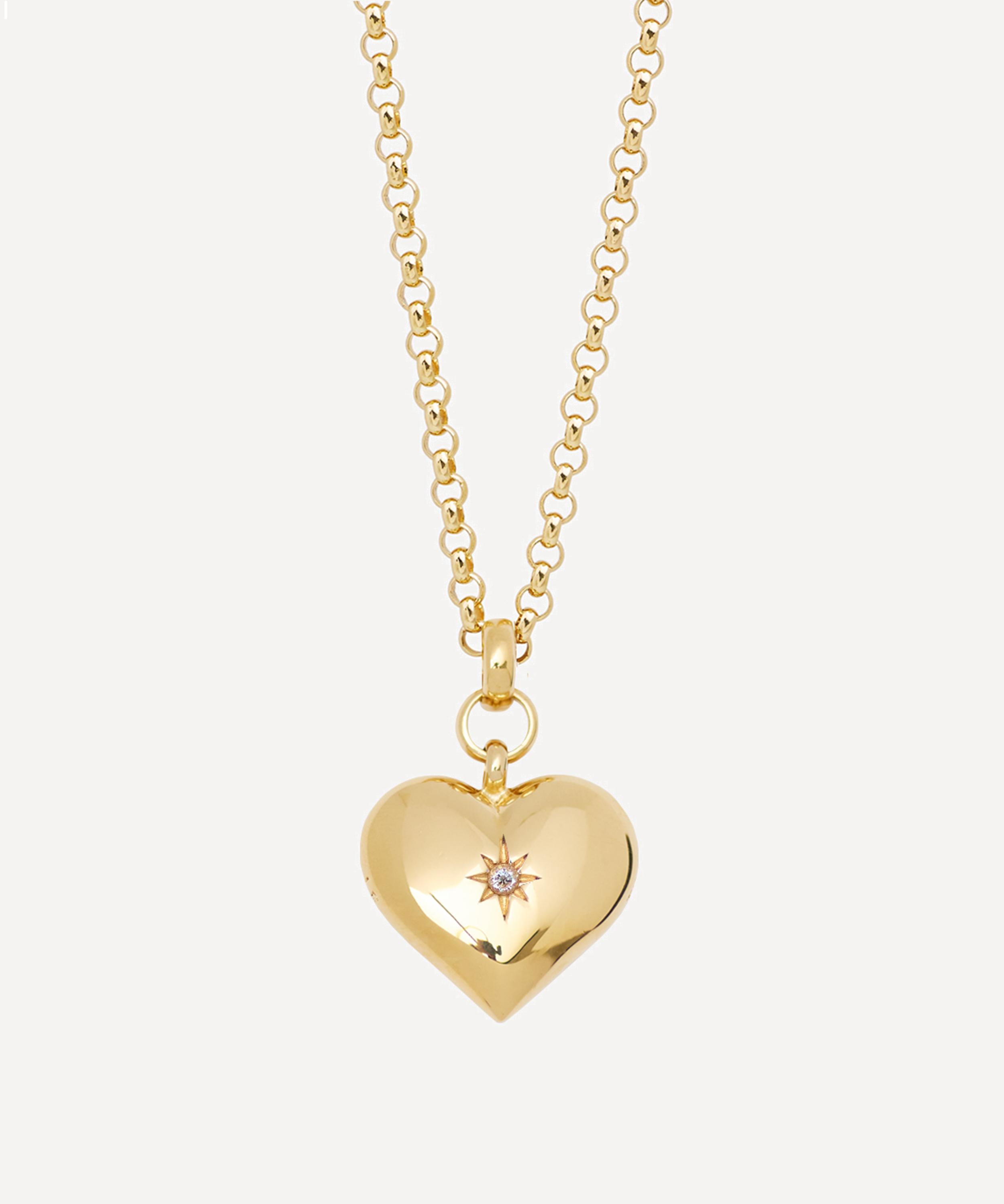 Tilly Sveaas 18ct Gold-plated Large Heart Pendant Necklace