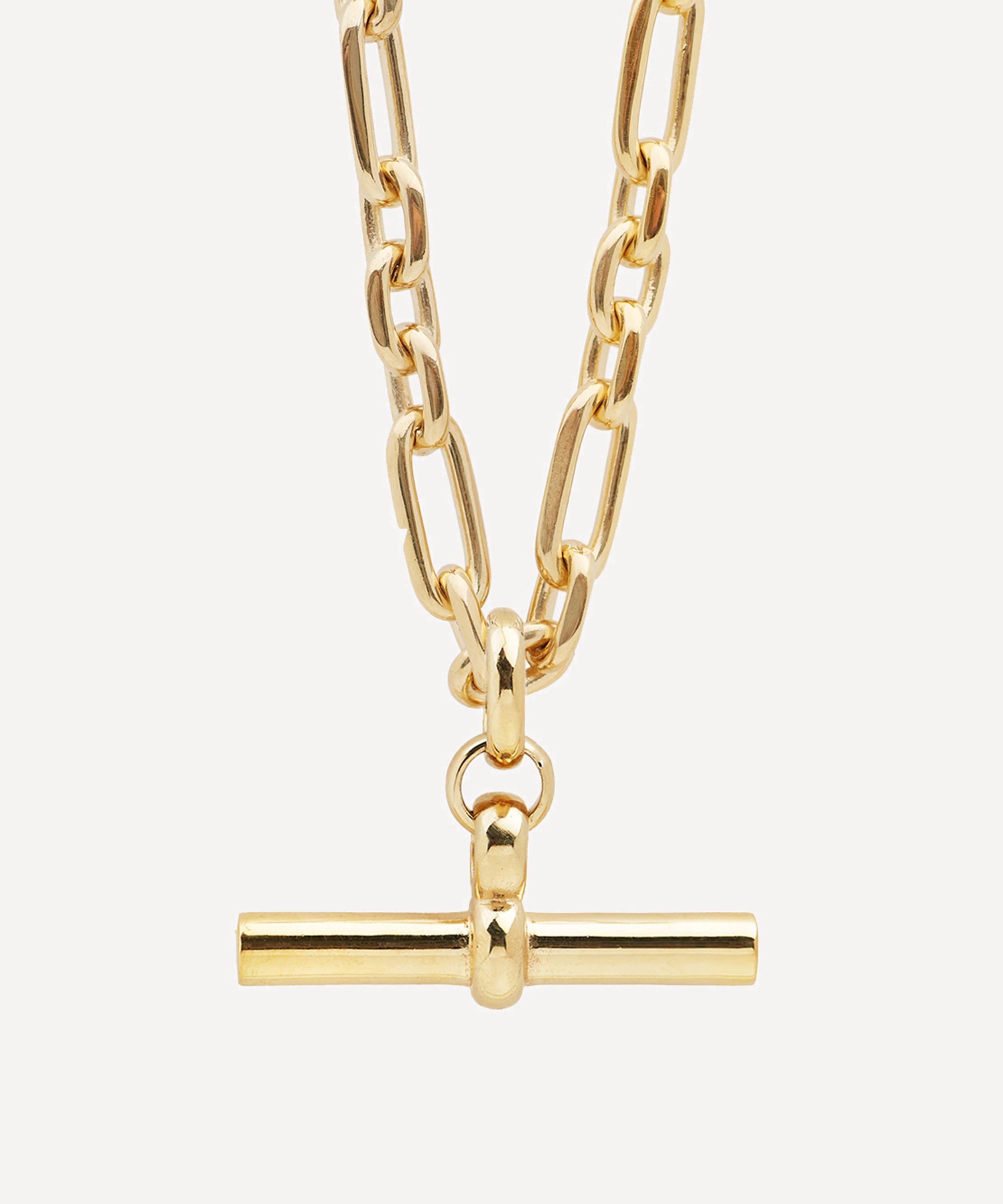 Tilly Sveaas 18ct Gold-plated Giant T-bar Watch Chain Necklace