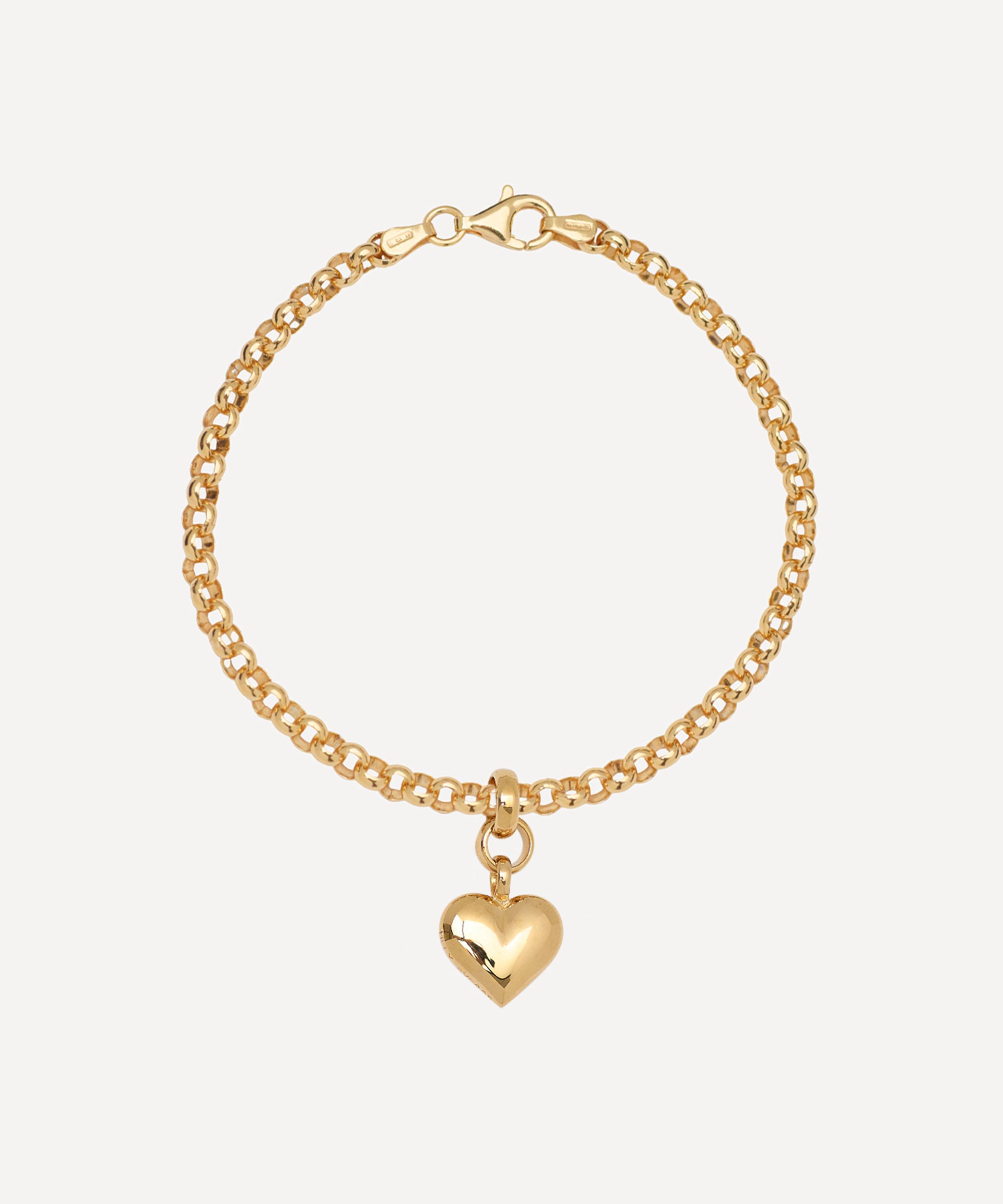 Tilly Sveaas 18ct Gold-plated Small Heart Belcher Chain Bracelet