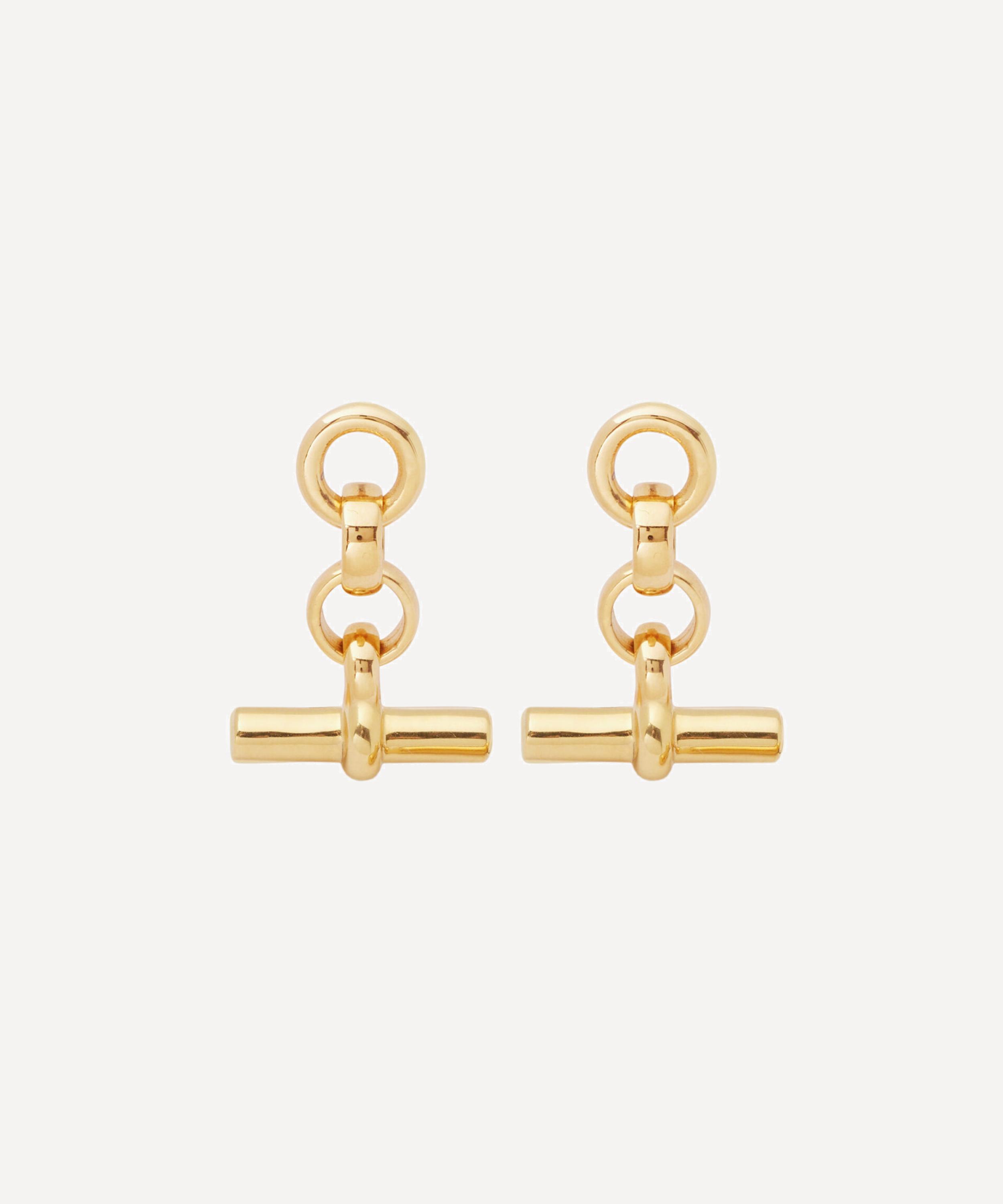 Tilly Sveaas 18ct Gold-plated T-bar Drop Earrings