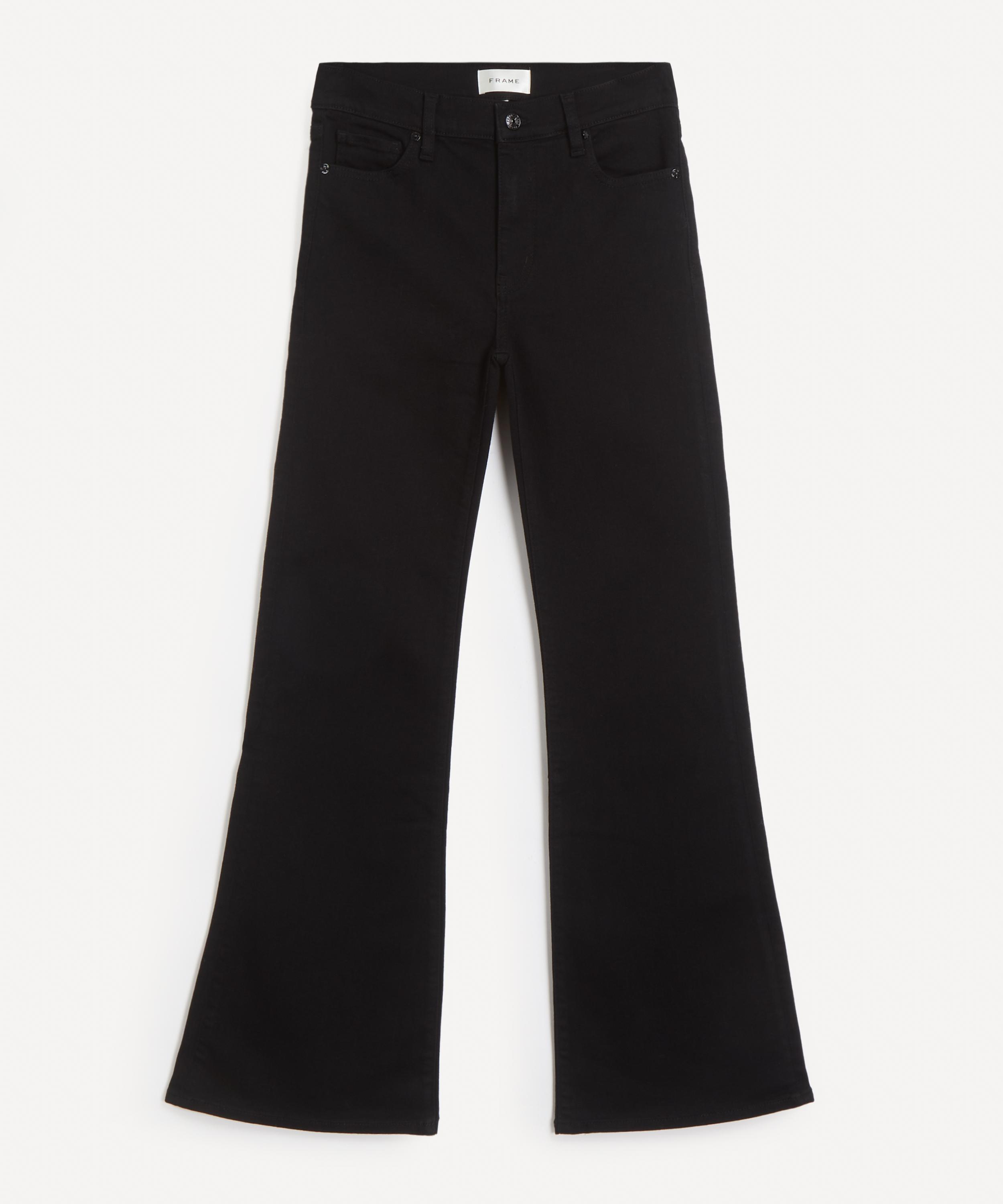 Frame Women's The Icon Mid-rise Flared Jeans In Black