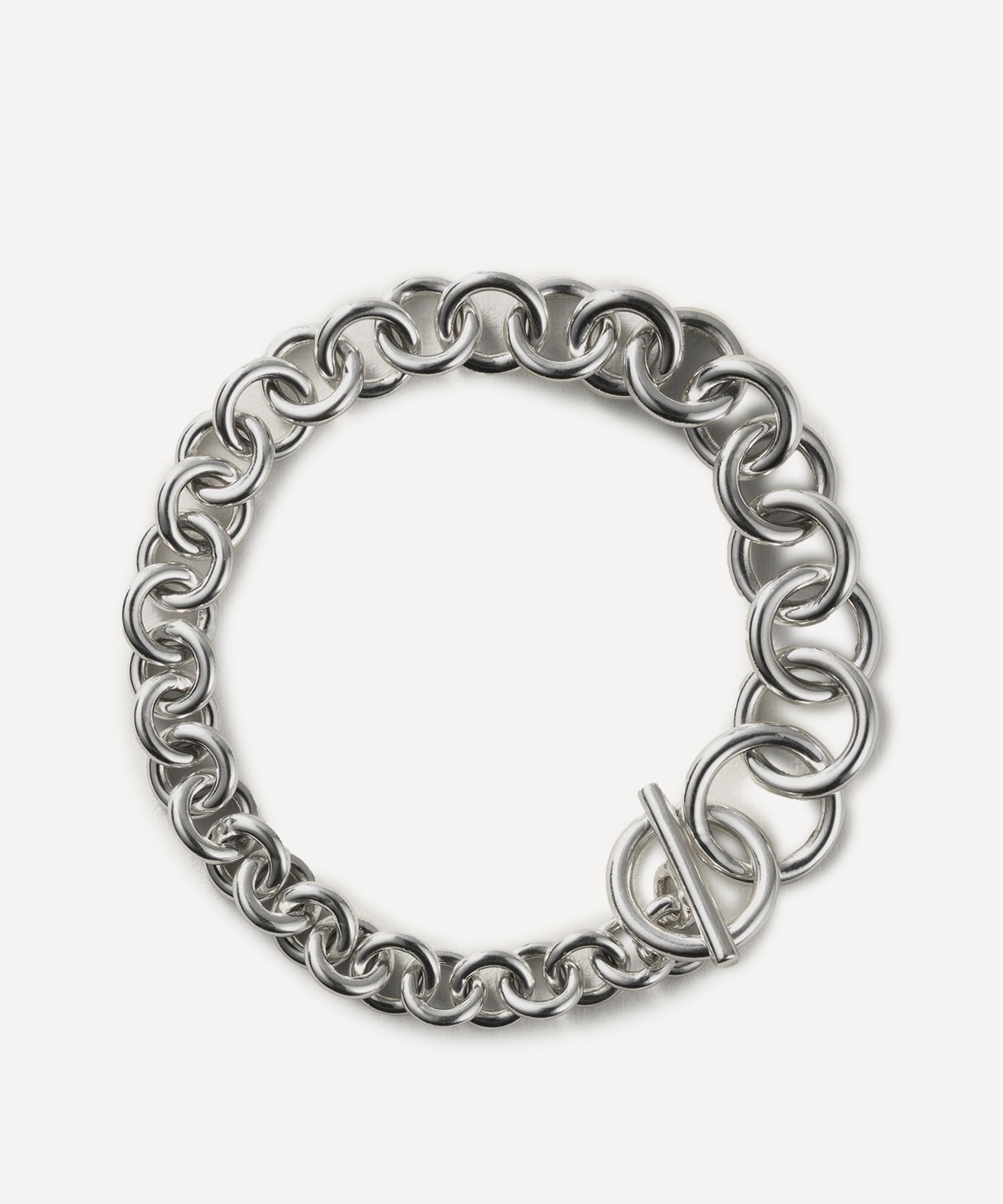 Annika Inez Sterling Silver Slender Tapered Link Chain Bracelet