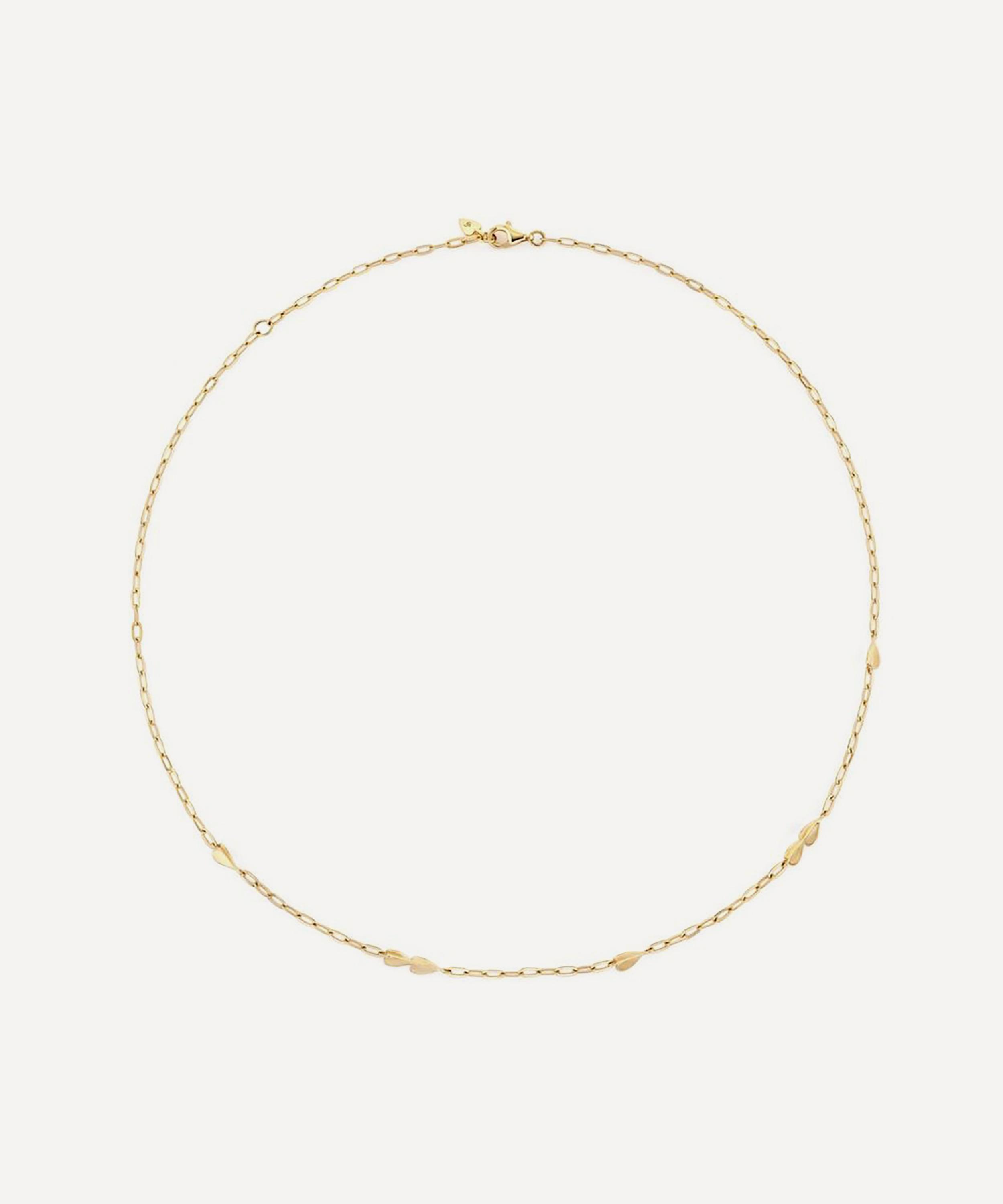 Dinny Hall 18ct Gold-plated Vermeil Silver Folded Heart Chain Necklace