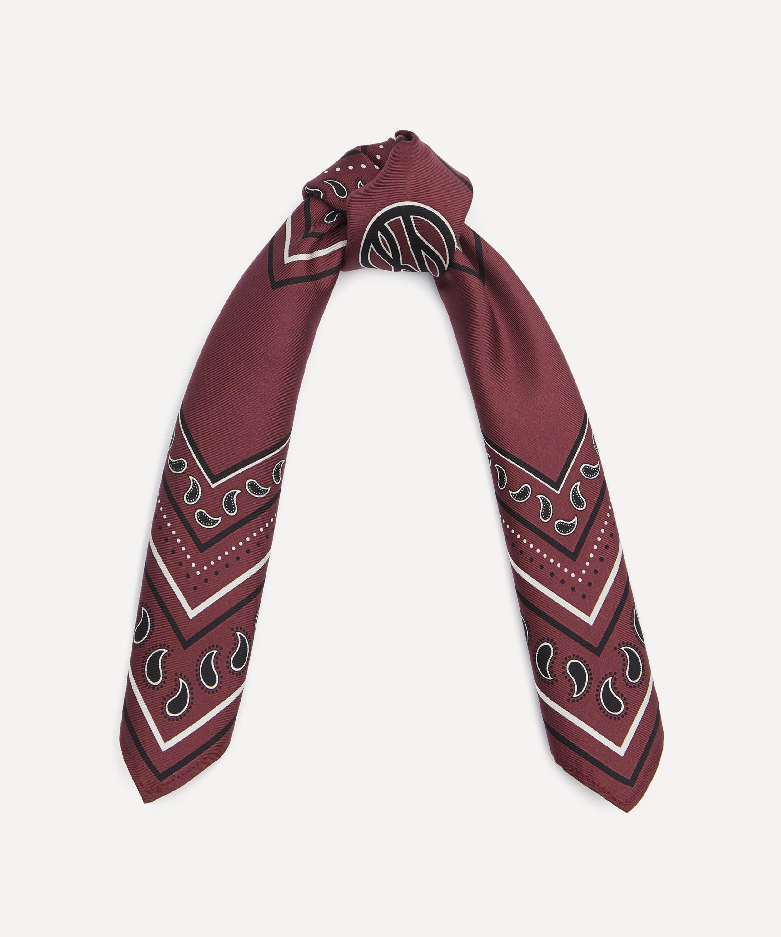 Lescarf Women's Paisley Red Silk Scarf In Red