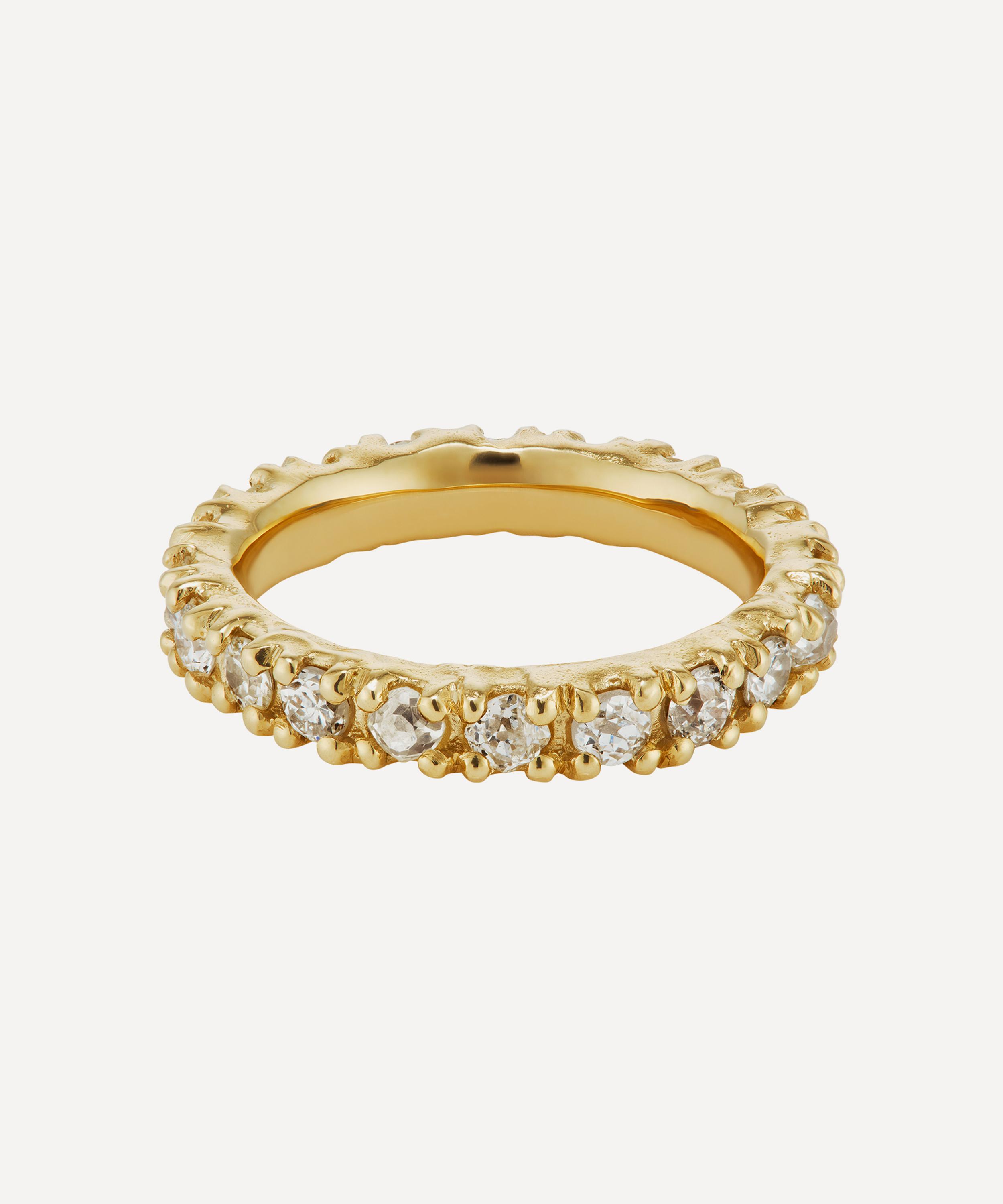 Ellis Mhairi Cameron 14ct Gold Old Cut Diamond Eternity Ring In Gold