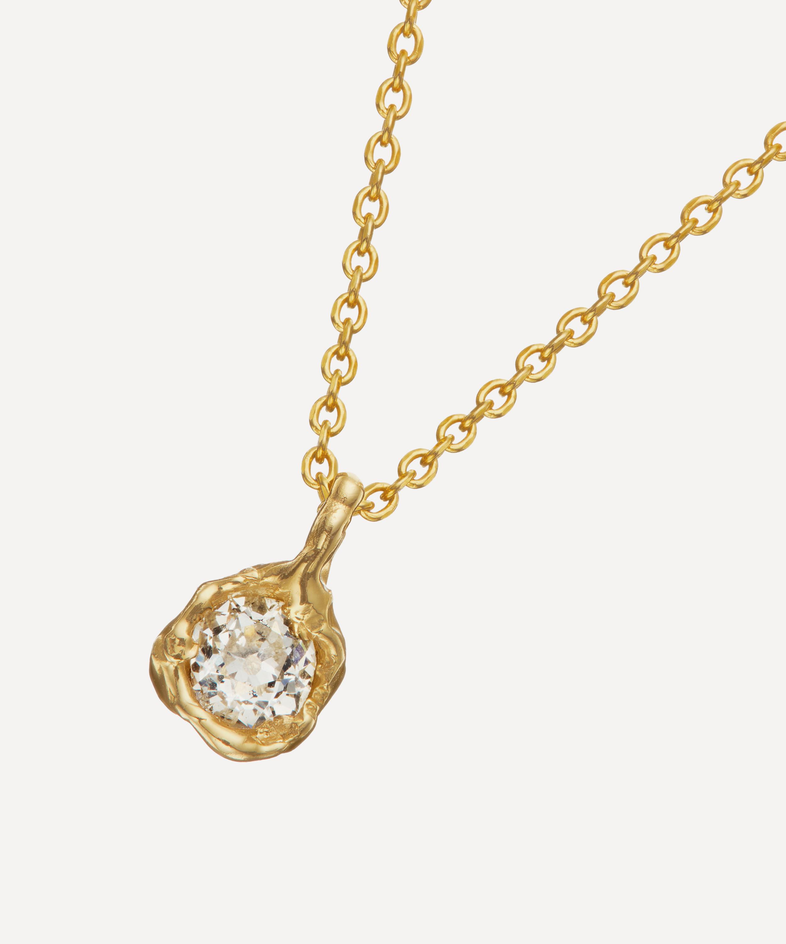 Ellis Mhairi Cameron 14ct Gold Old Cut Diamond Nugget Pendant Necklace In Gold