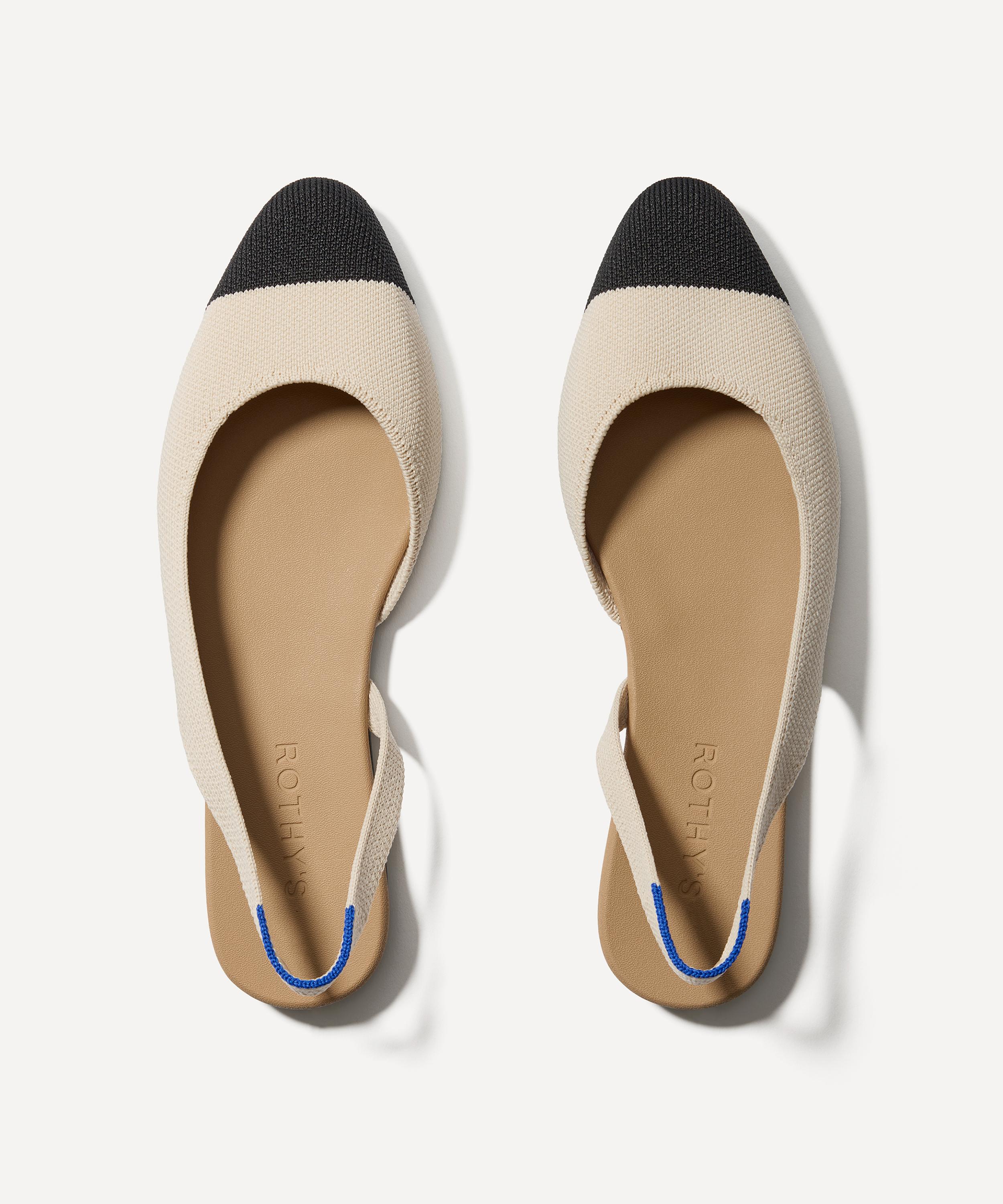 Rothys The Square Mary Jane In White In Cream Captoe