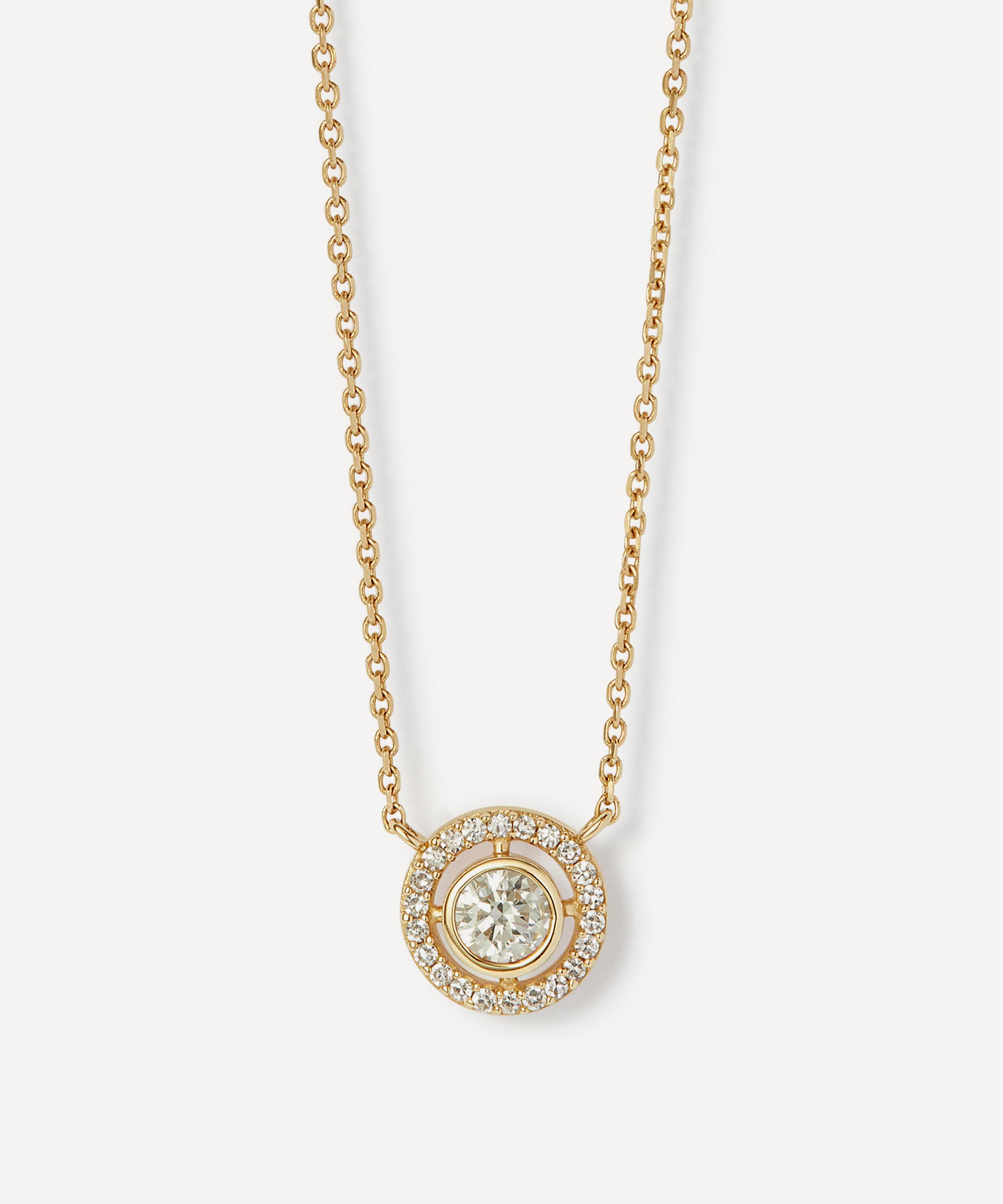 Astley Clarke 14ct Gold April Birthstone Diamond Pendant Necklace In Gold