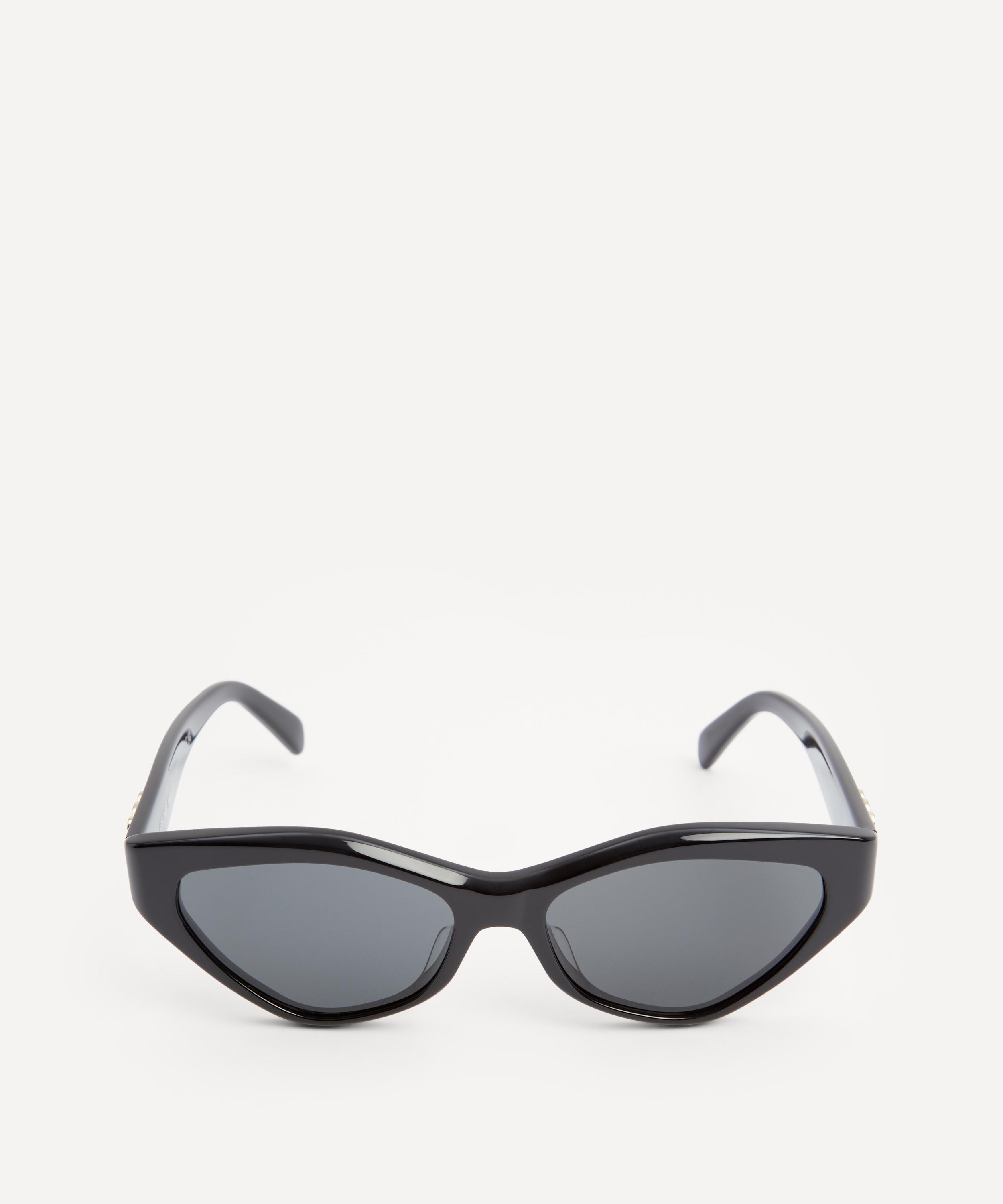 Celine Triomphe Black Geometric Cat Eye Sunglasses