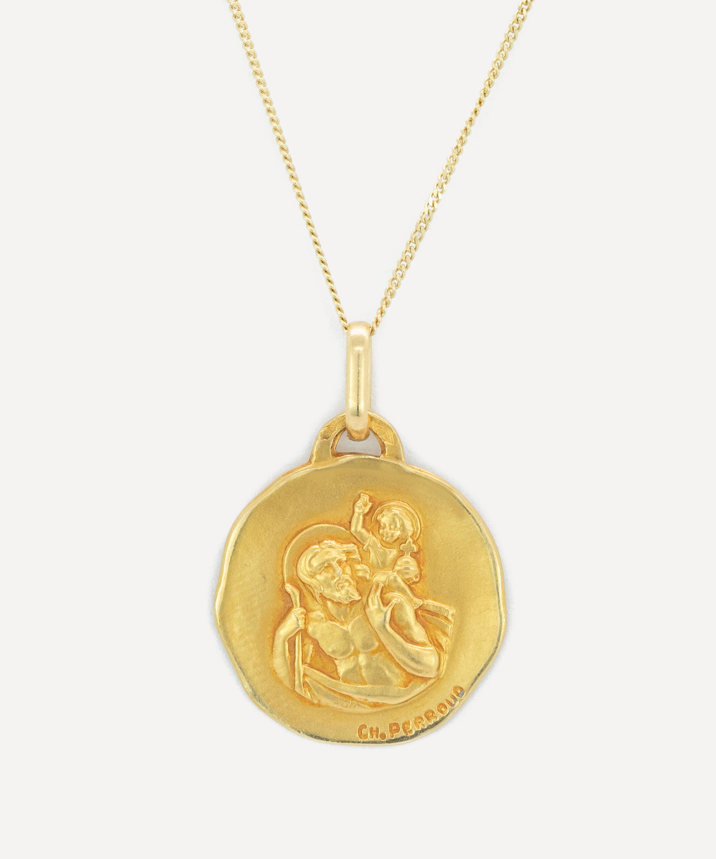 Kojis 18ct Gold Vintage St Christopher Pendant